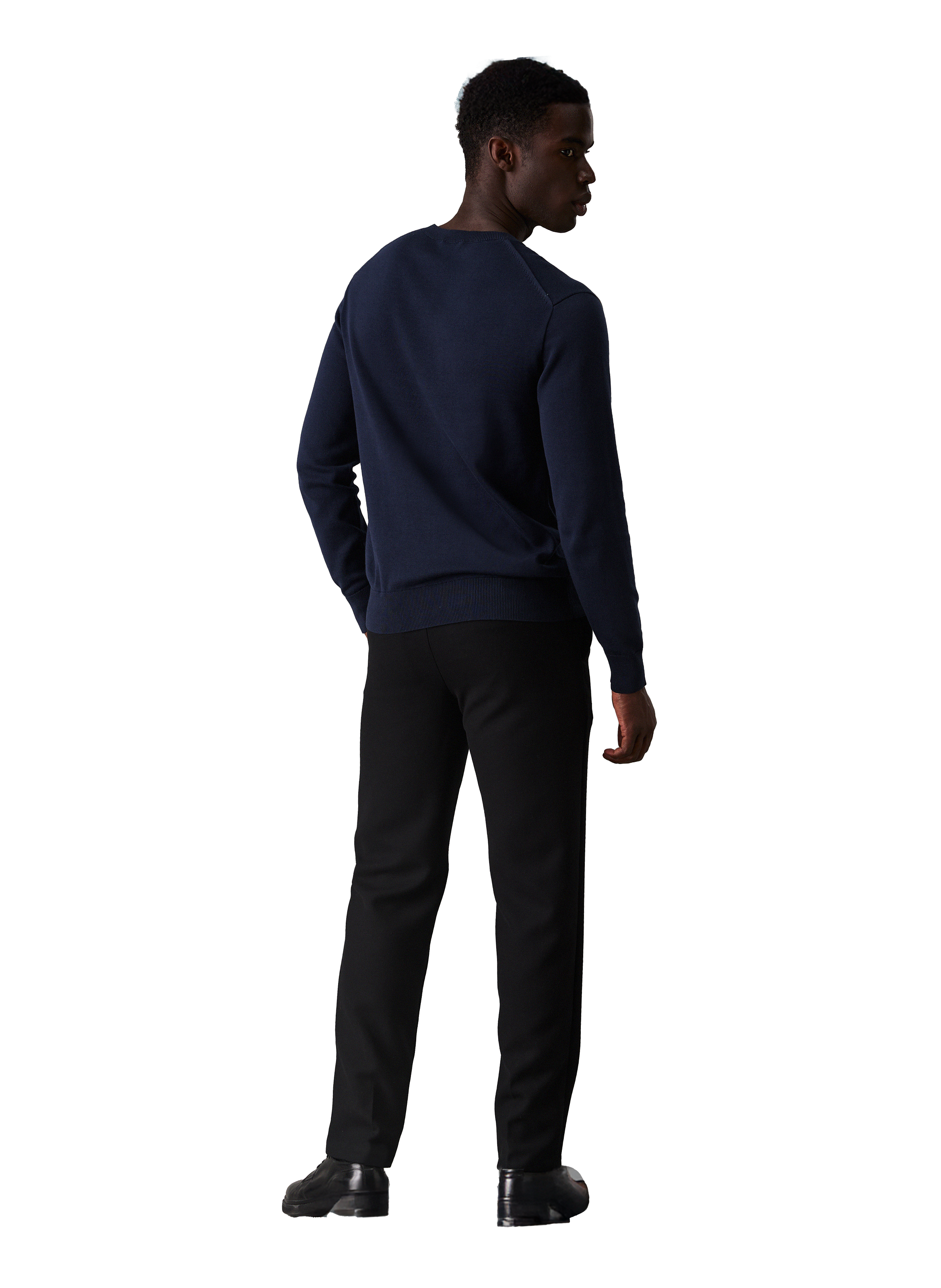 Fluffy cotton sweater CALVIN KLEIN Blue