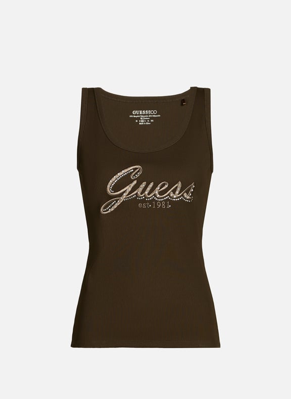 Raissa Tank Top Brown by GUESS GUESS Raissa Tank Top Brown
