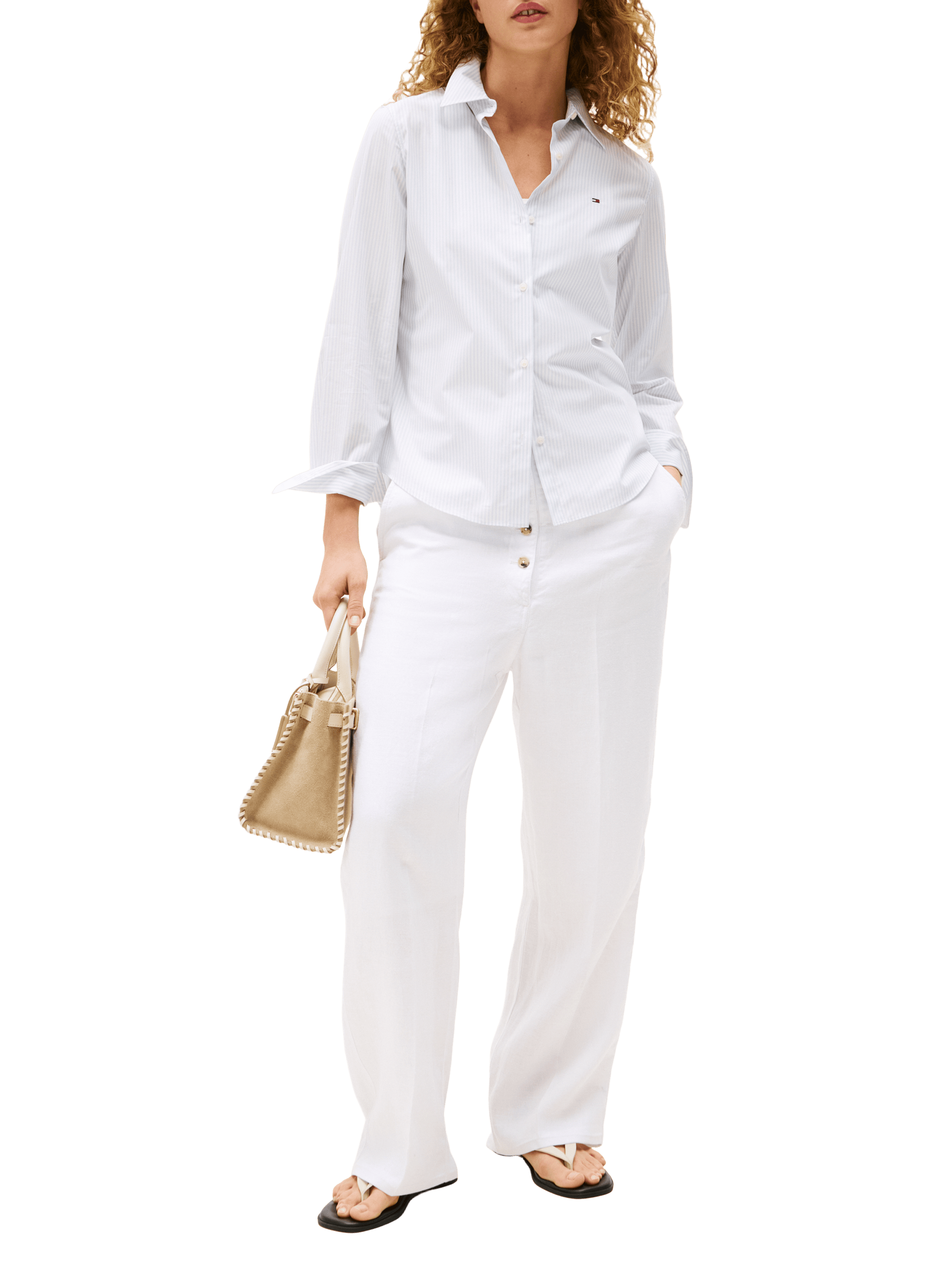 Chemise en coton TOMMY HILFIGER Bleu