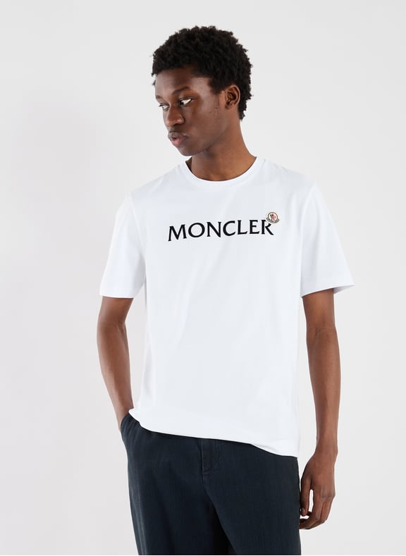 Cotton Logo T-shirt White by MONCLER MONCLER Cotton Logo T-shirt White