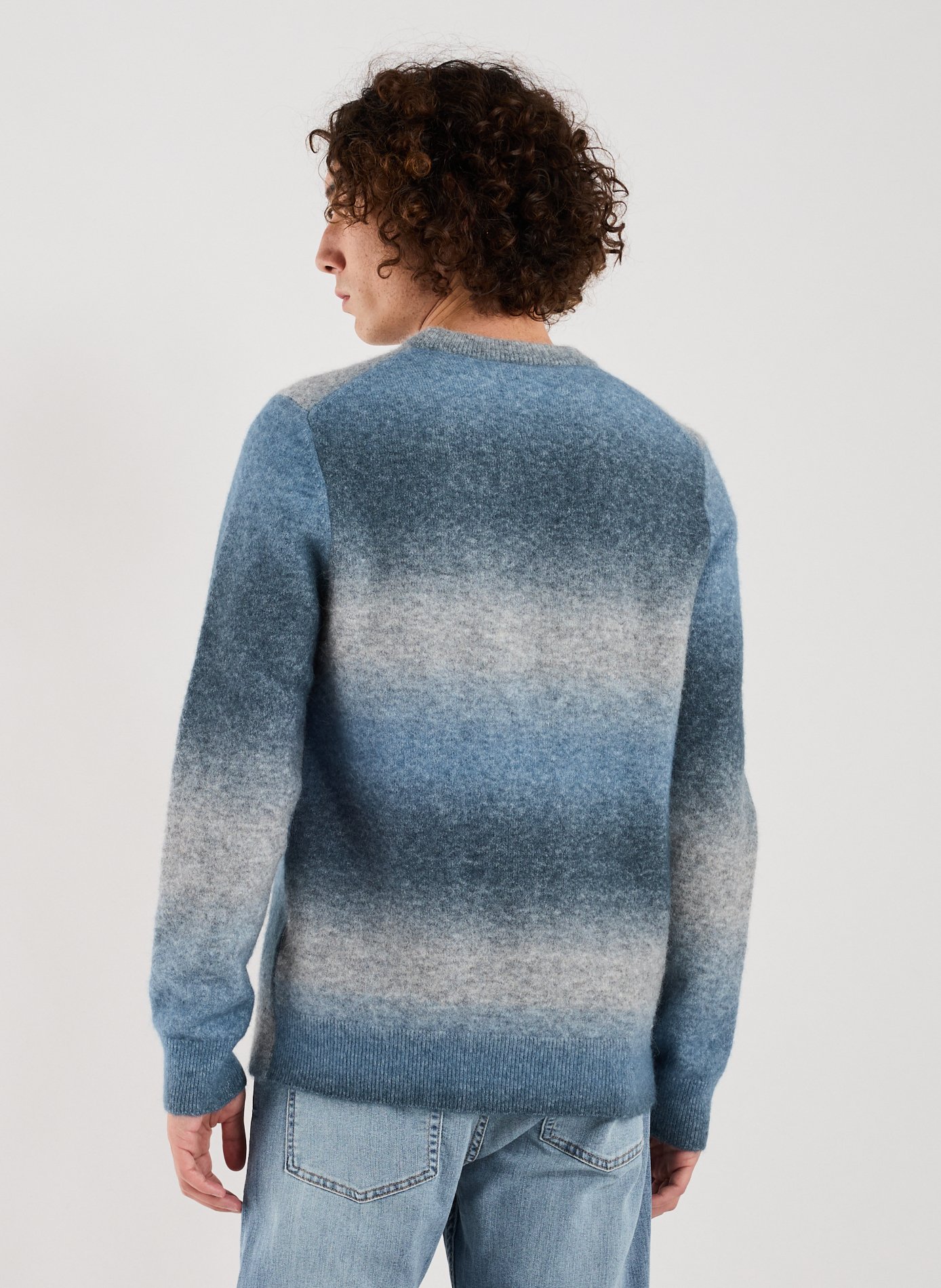 Pull col rond en laine mélangée SAMSOE SAMSOE Bleu