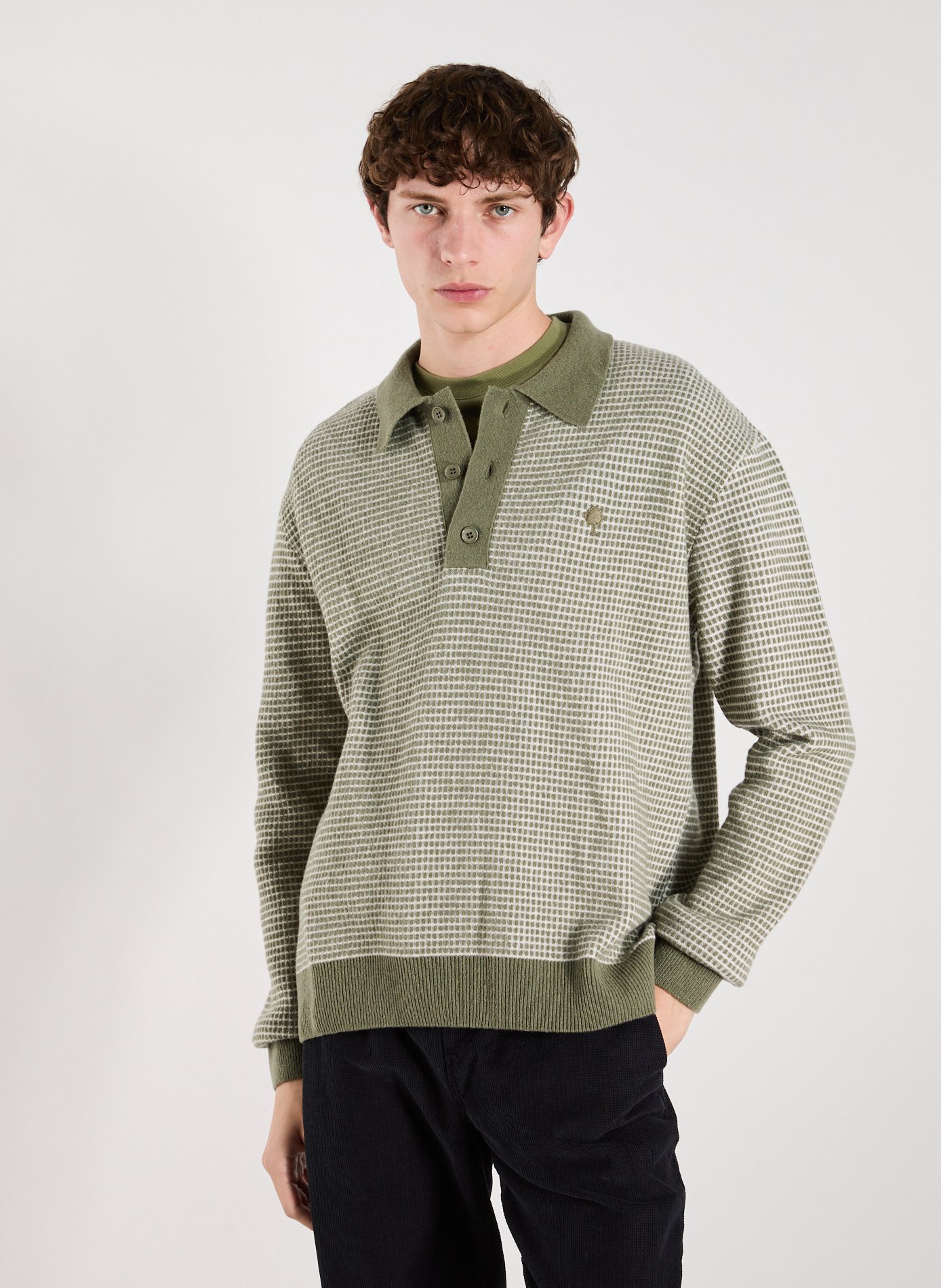 FAGUO Mixed wool sweatshirt Green