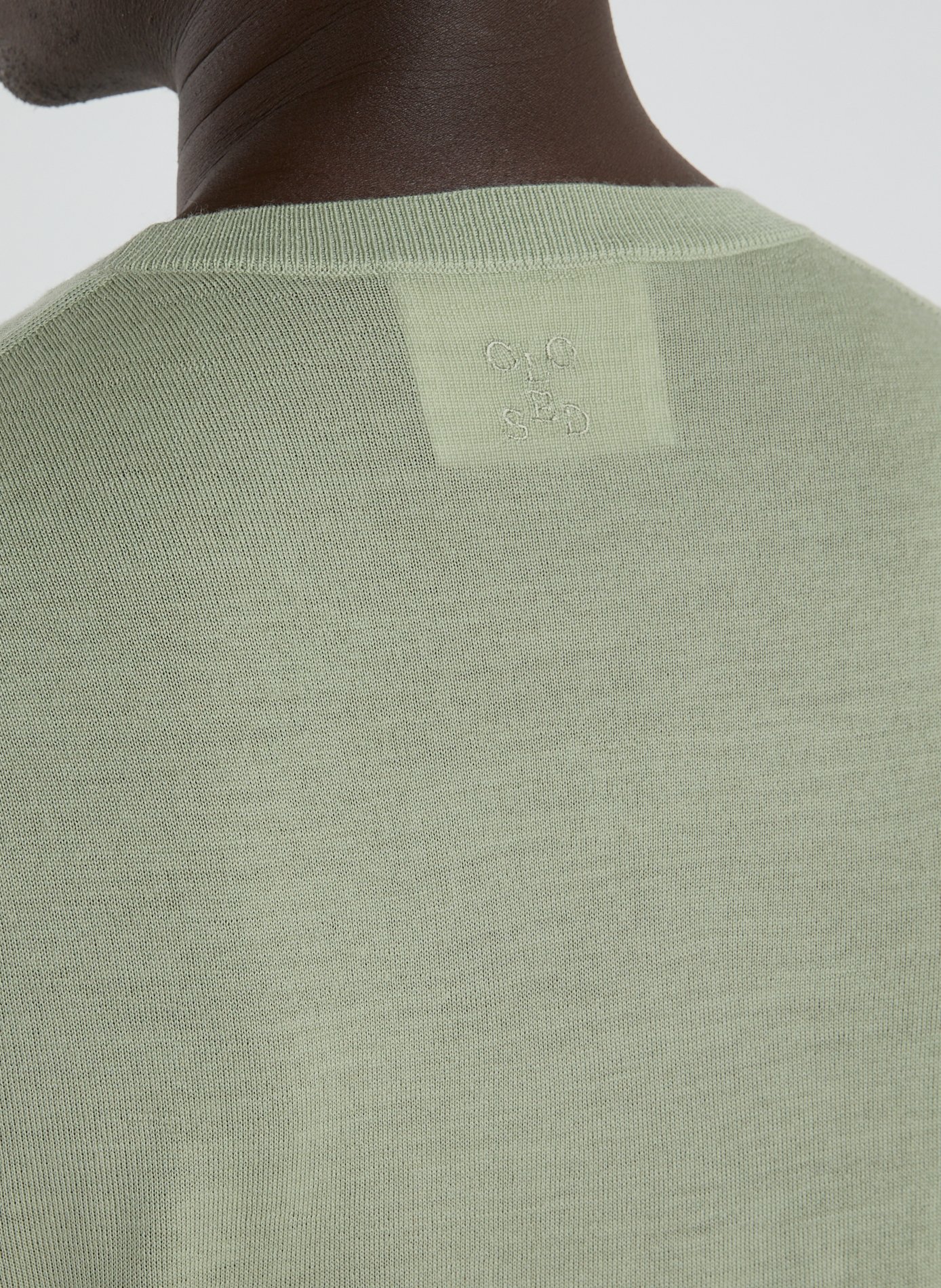 Pull à col rond en laine CLOSED Vert