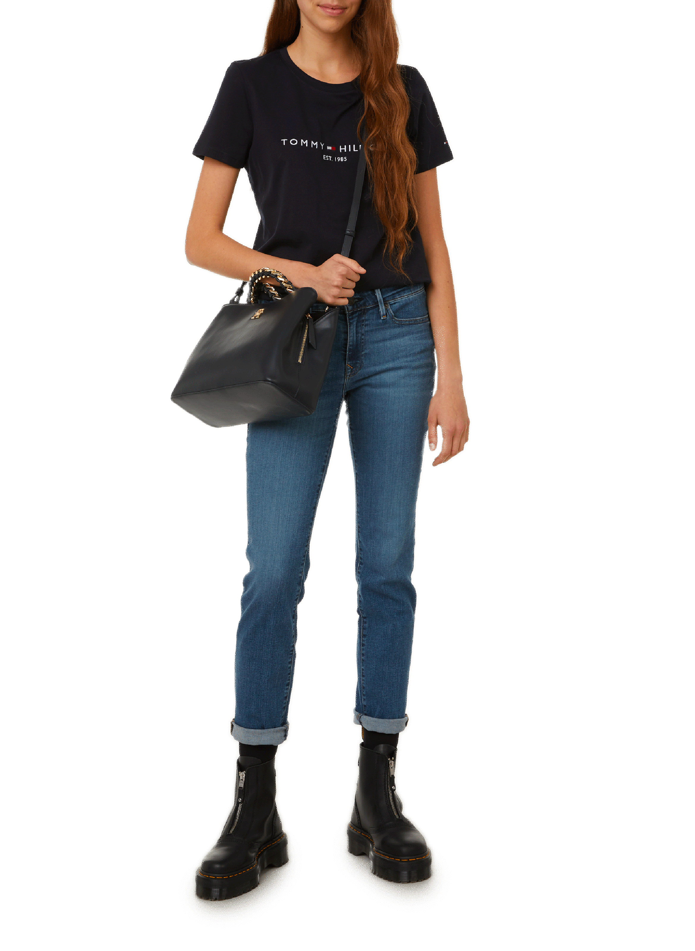 Organic cotton T-shirt TOMMY HILFIGER Blue