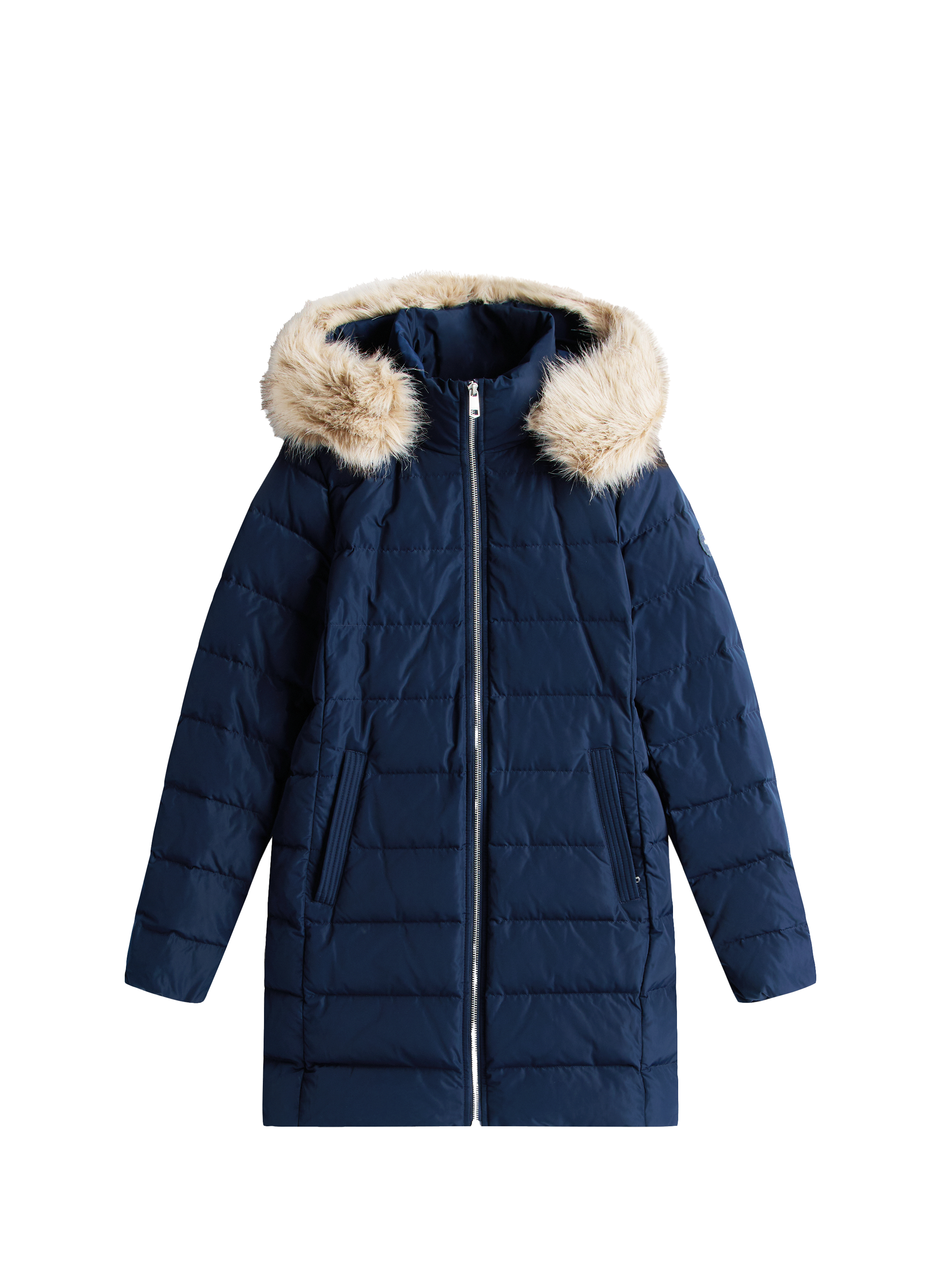 Doudoune à capuche en fausse fourrure TOMMY HILFIGER Bleu