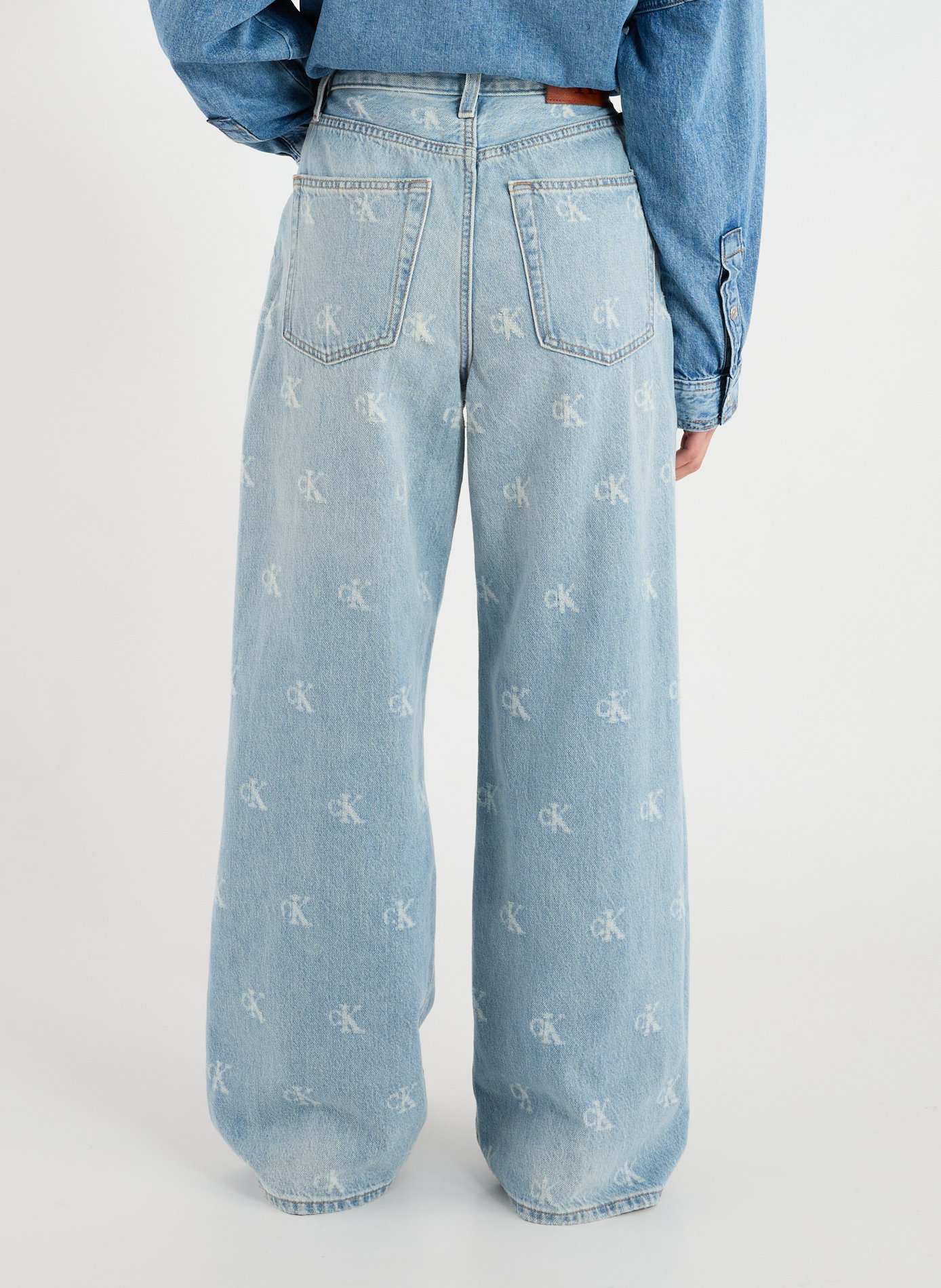 Jean droit à logo CALVIN KLEIN Bleu