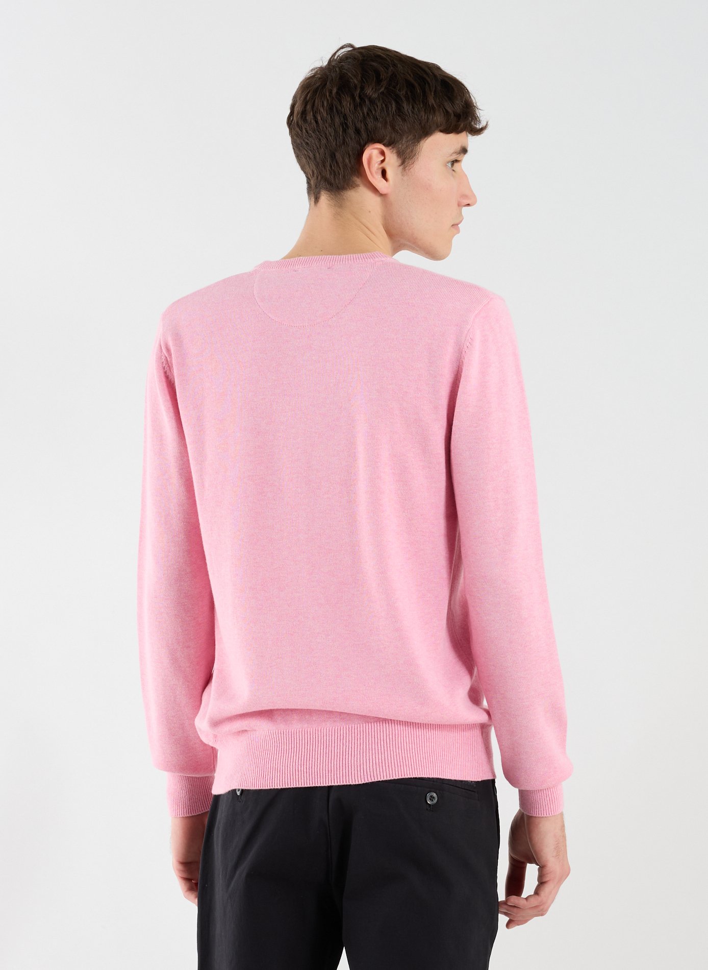Round neck wool and cotton sweater EDEN PARK Pink