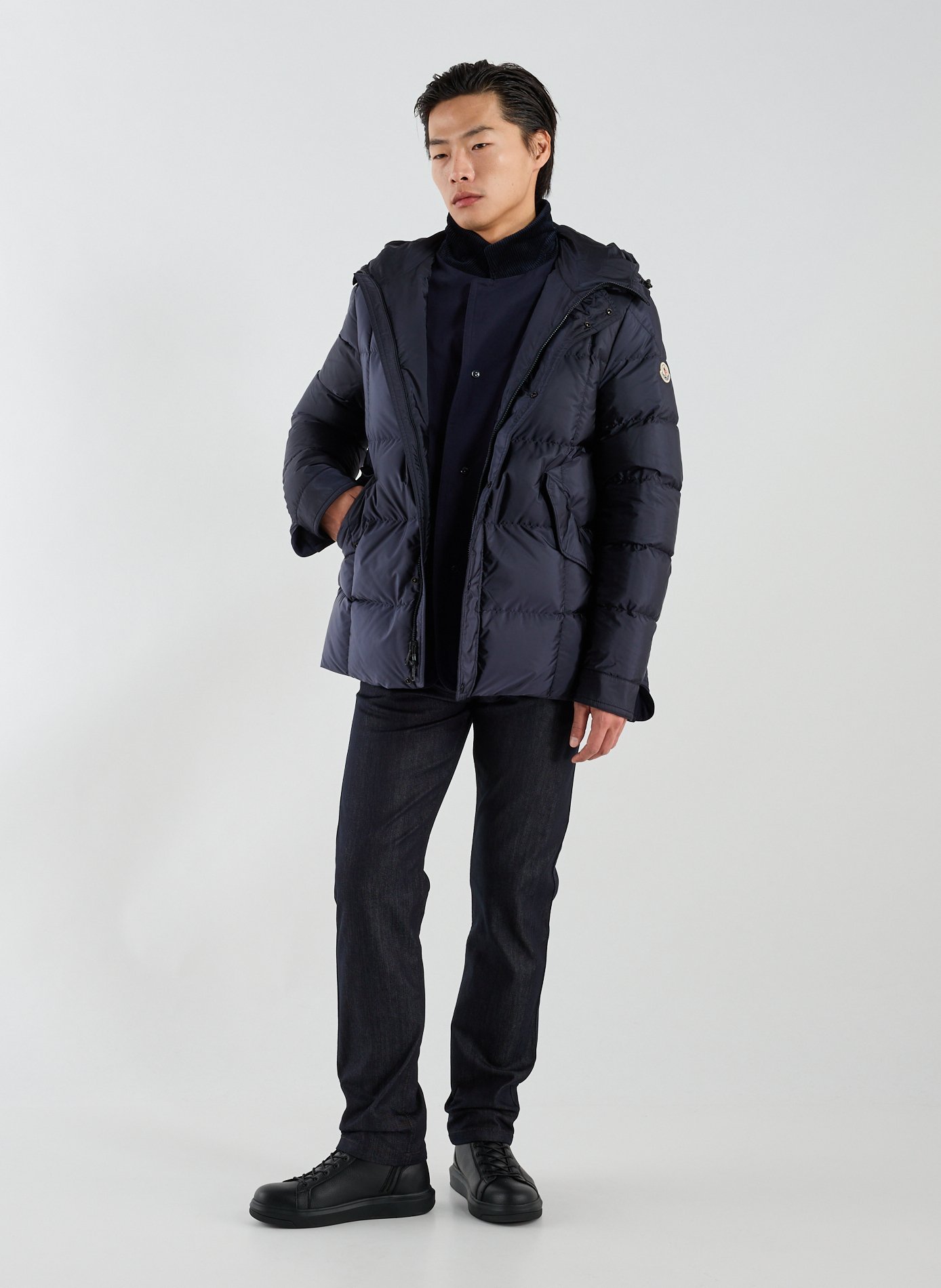 Reversible cotton-blend jacket MONCLER Blue