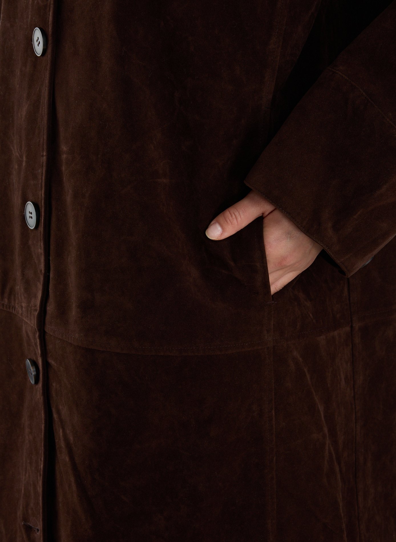 Oversized coat with Italian collar TOPSHOP Brown