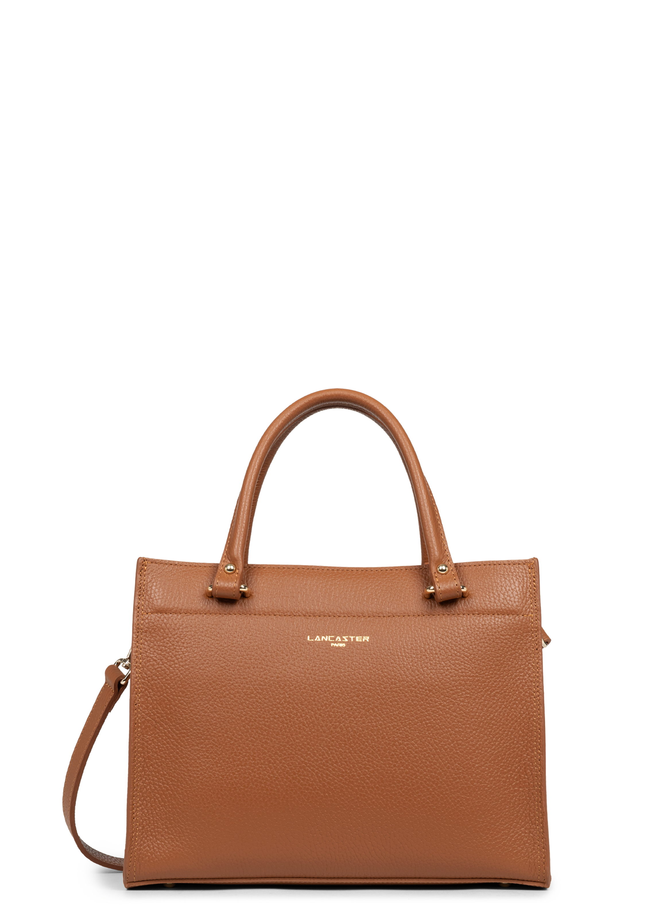 LANCASTER Sac à main - foulonné double daily Marron