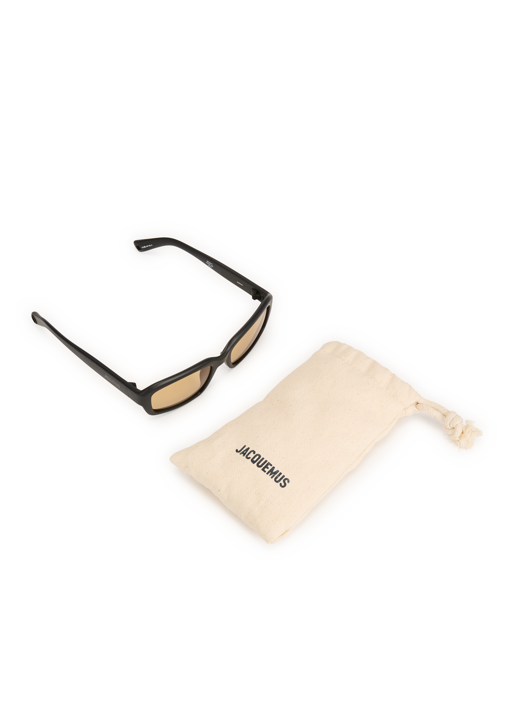 Lunettes de soleil rectangulaires JACQUEMUS Noir