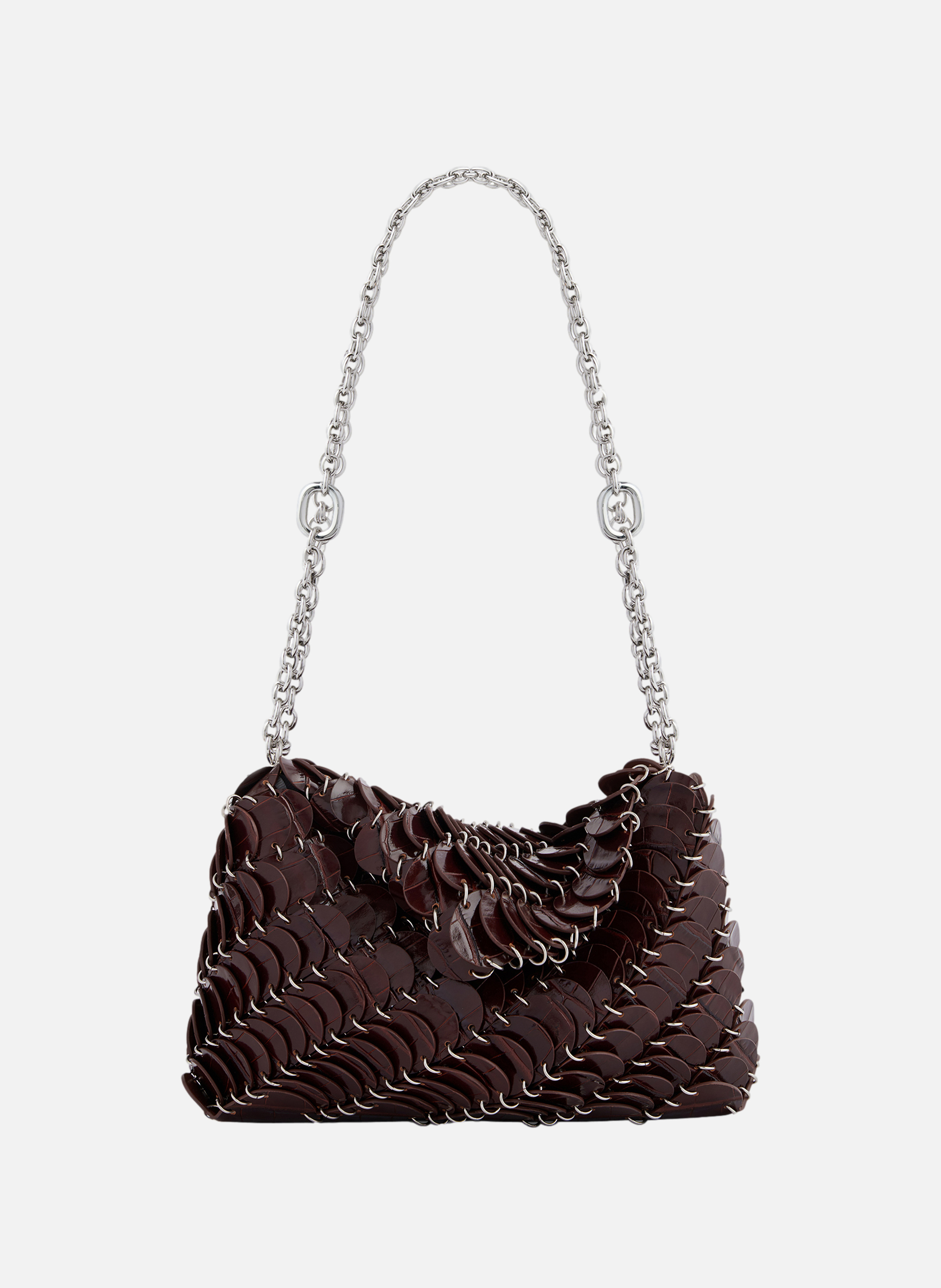 Sac en cuir paco night RABANNE Marron