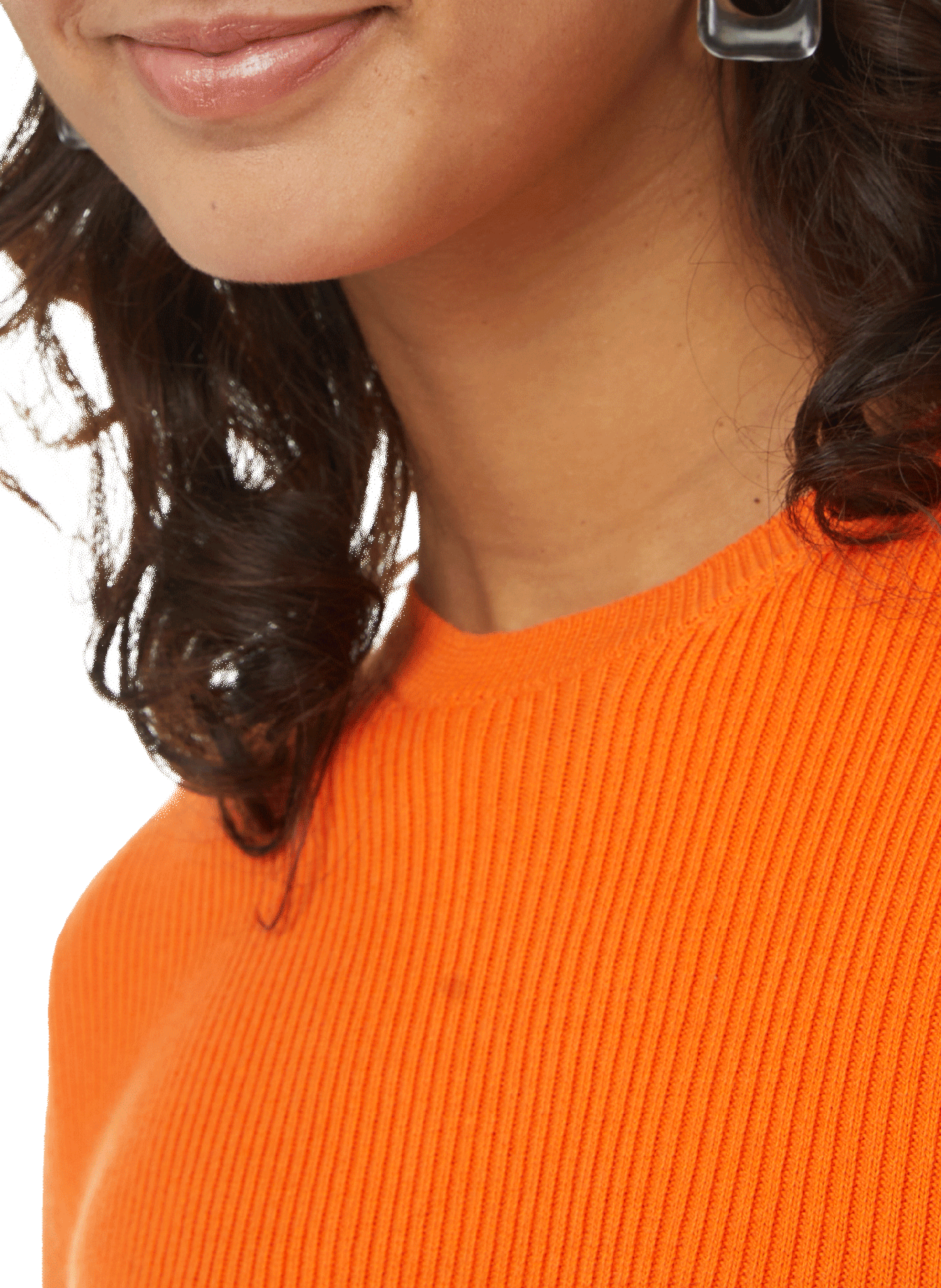 Pull côtelé en coton SAISON 1865 Orange