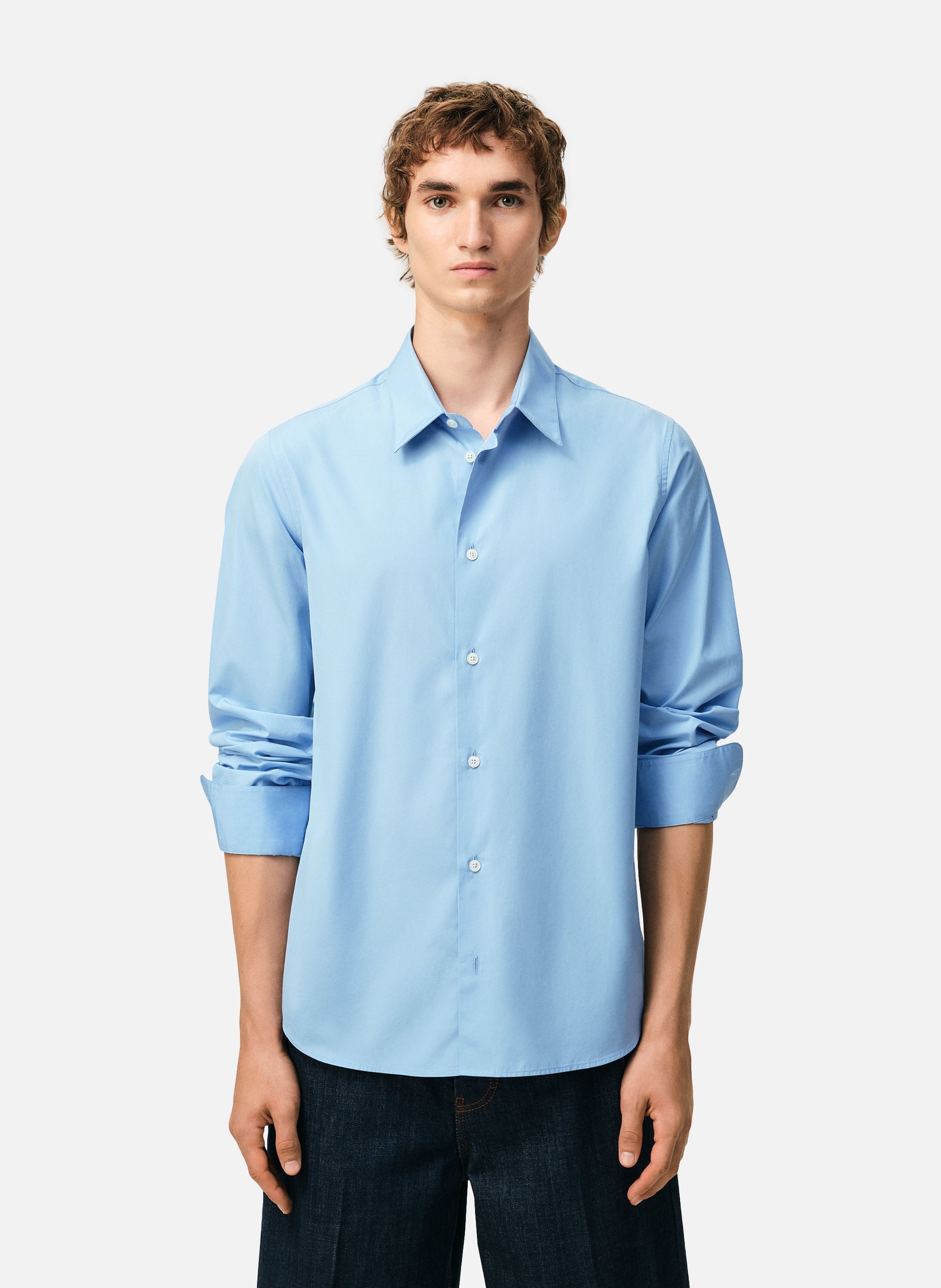 Chemise Tailor En Popeline De Coton BleuAMI PARIS