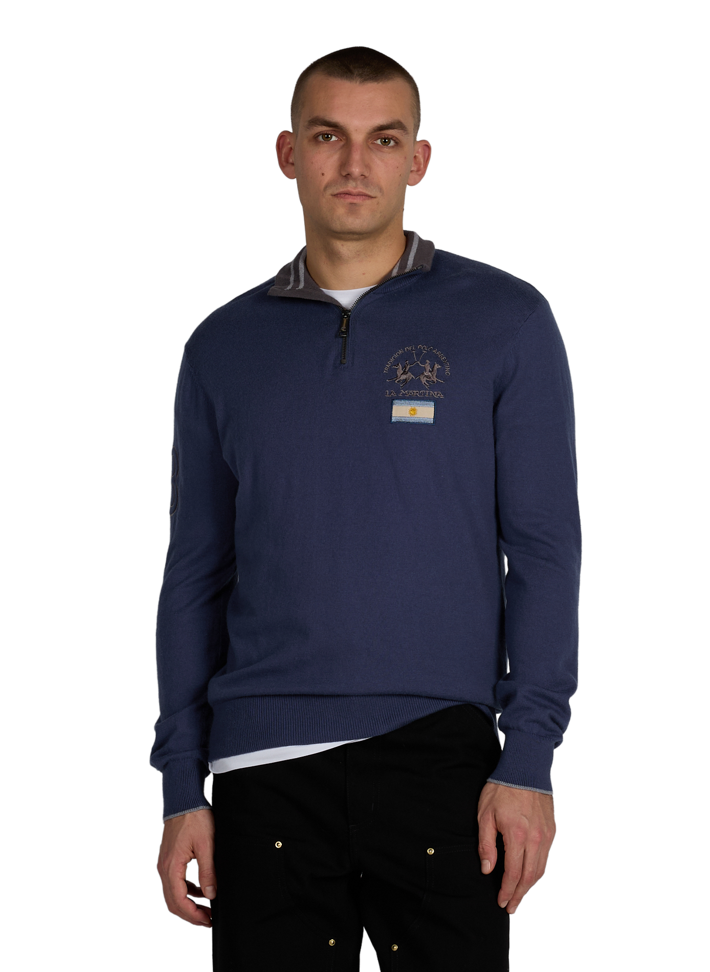 Cotton-blend jumper LA MARTINA Blue