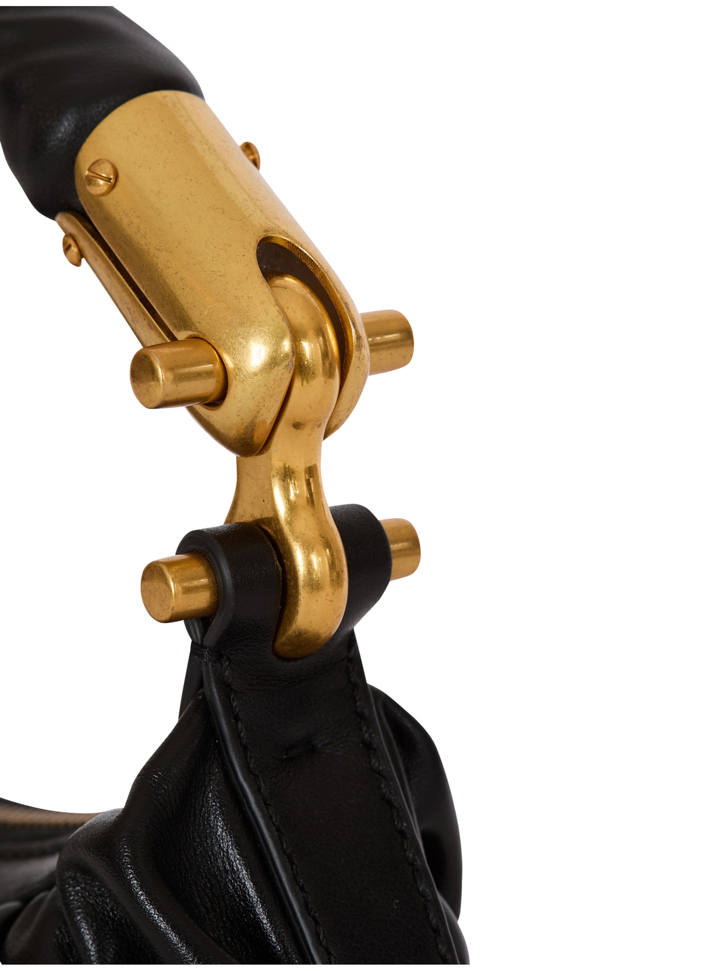 Sac ebene mini en cuir de veau BALMAIN Noir