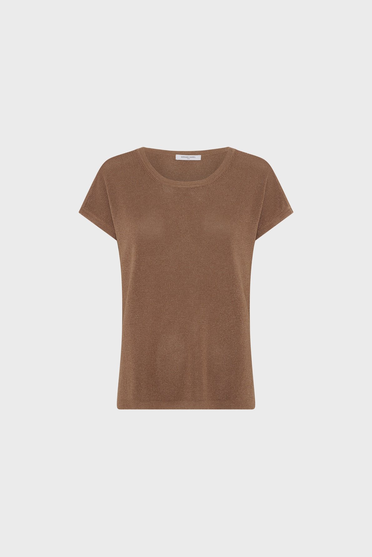 Pull col rond en maille irisée - lixia GERARD DAREL Marron