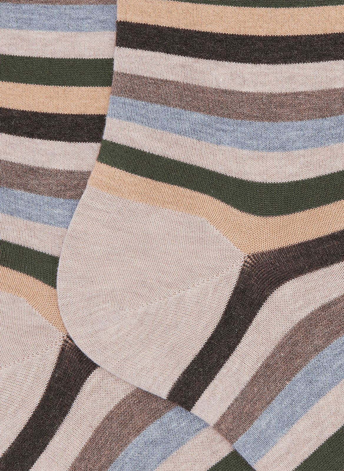 Mid-calf striped cotton blend socks DORÉ DORÉ Beige