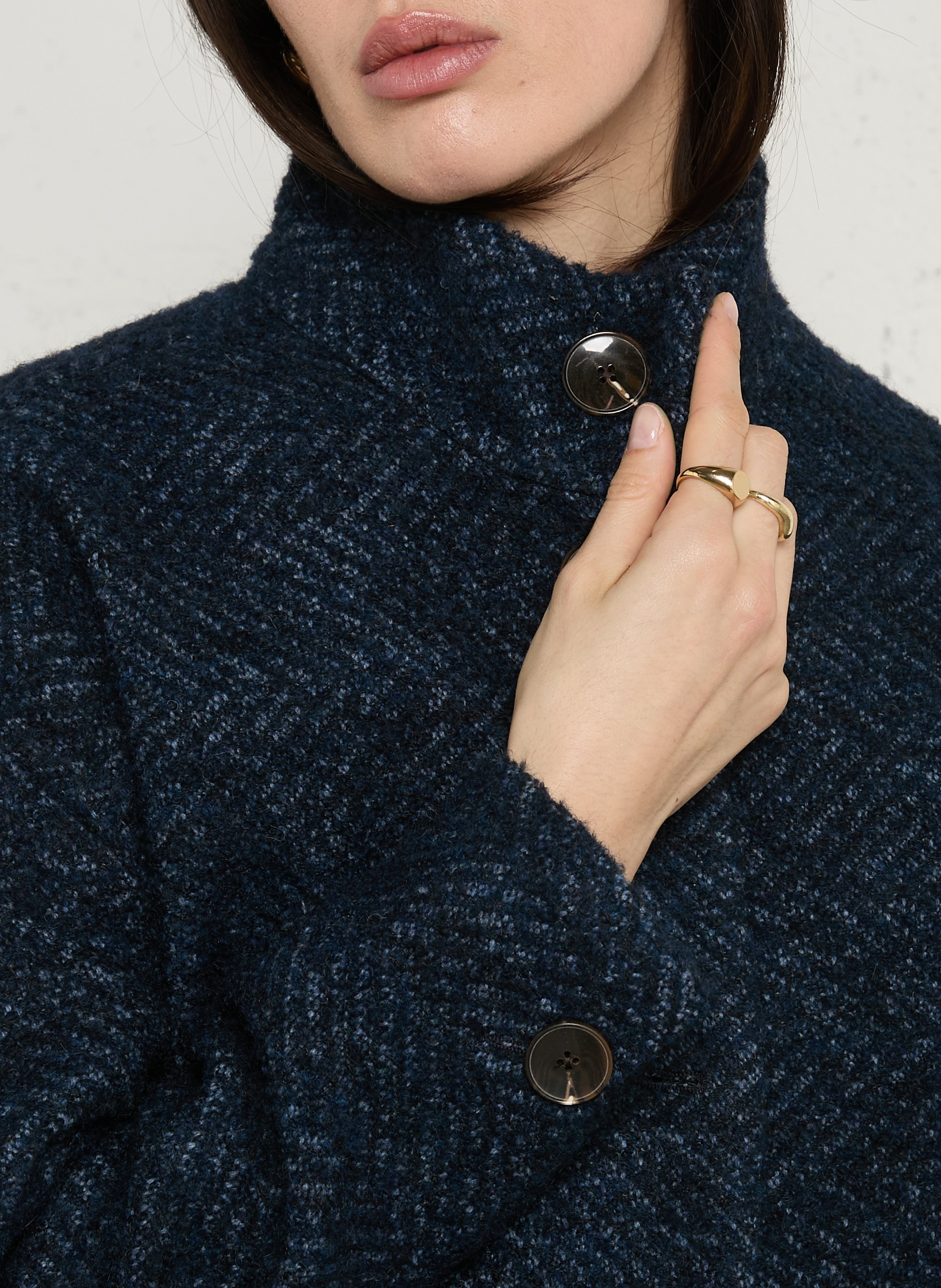 Manteau col montant armance MAISON 123 Bleu