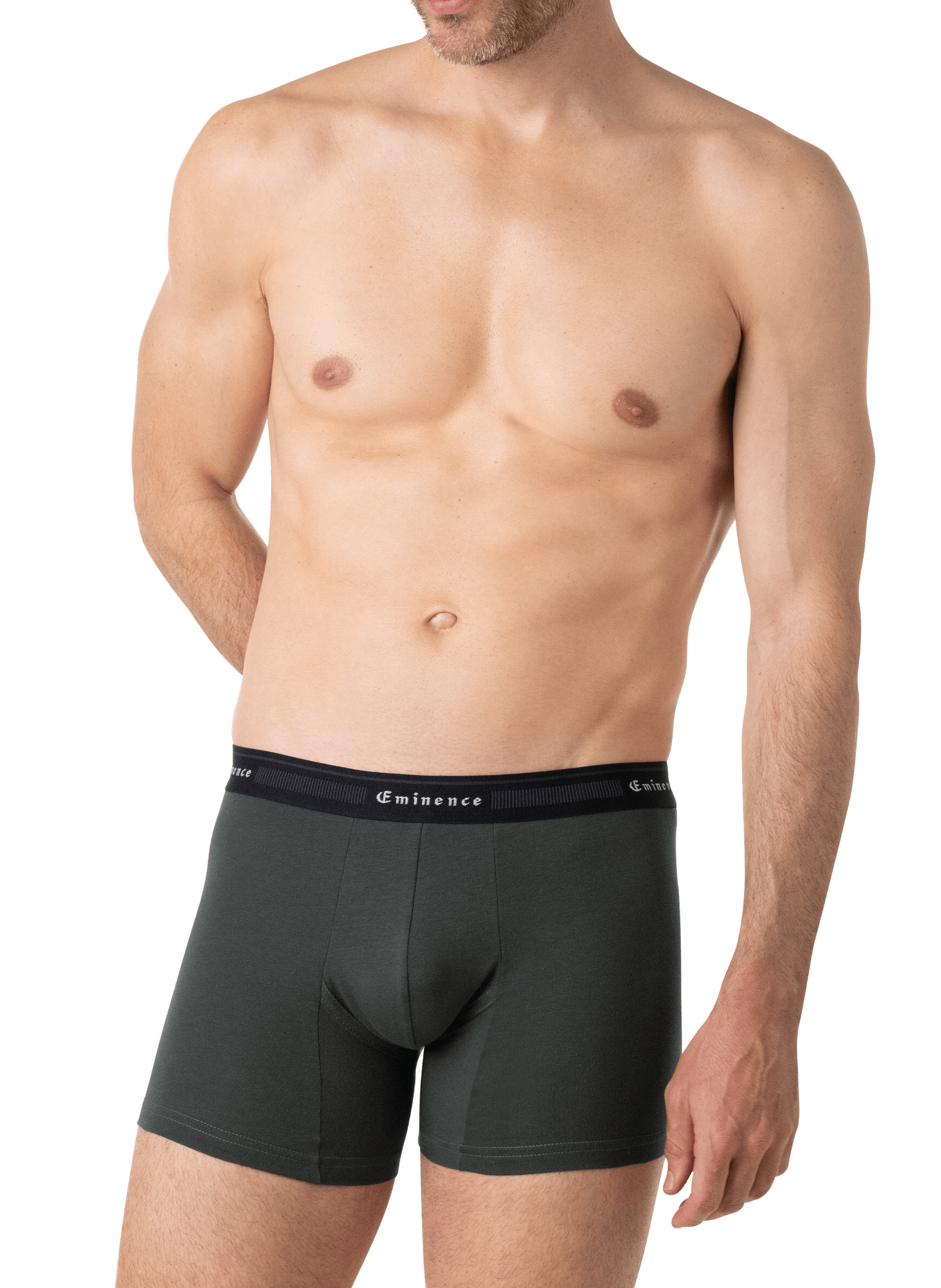 Lot de 3 boxers unis en coton mélangé EMINENCE Multicolore