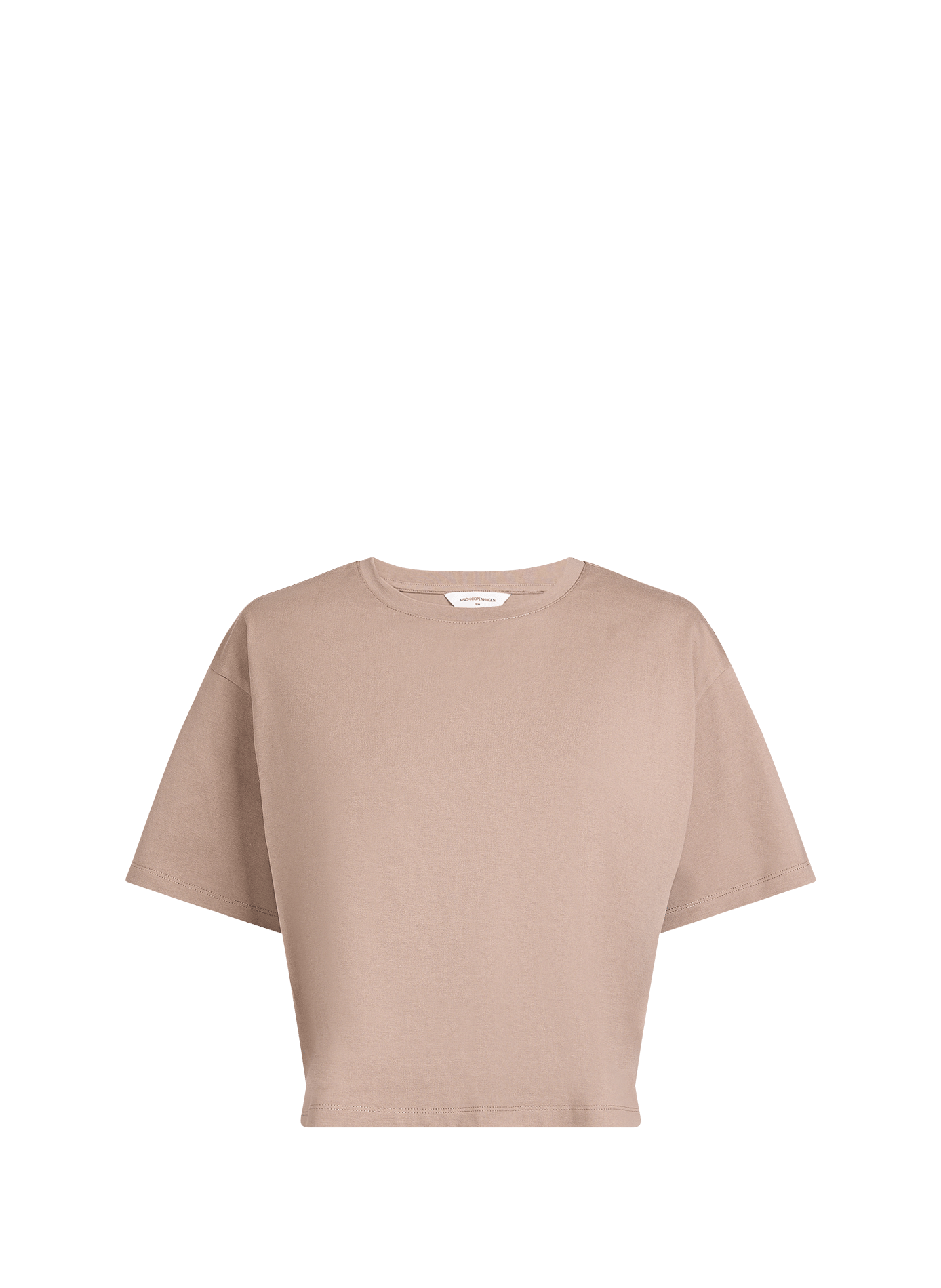T-shirt droit manches courtes Leana en coton MSCH Marron