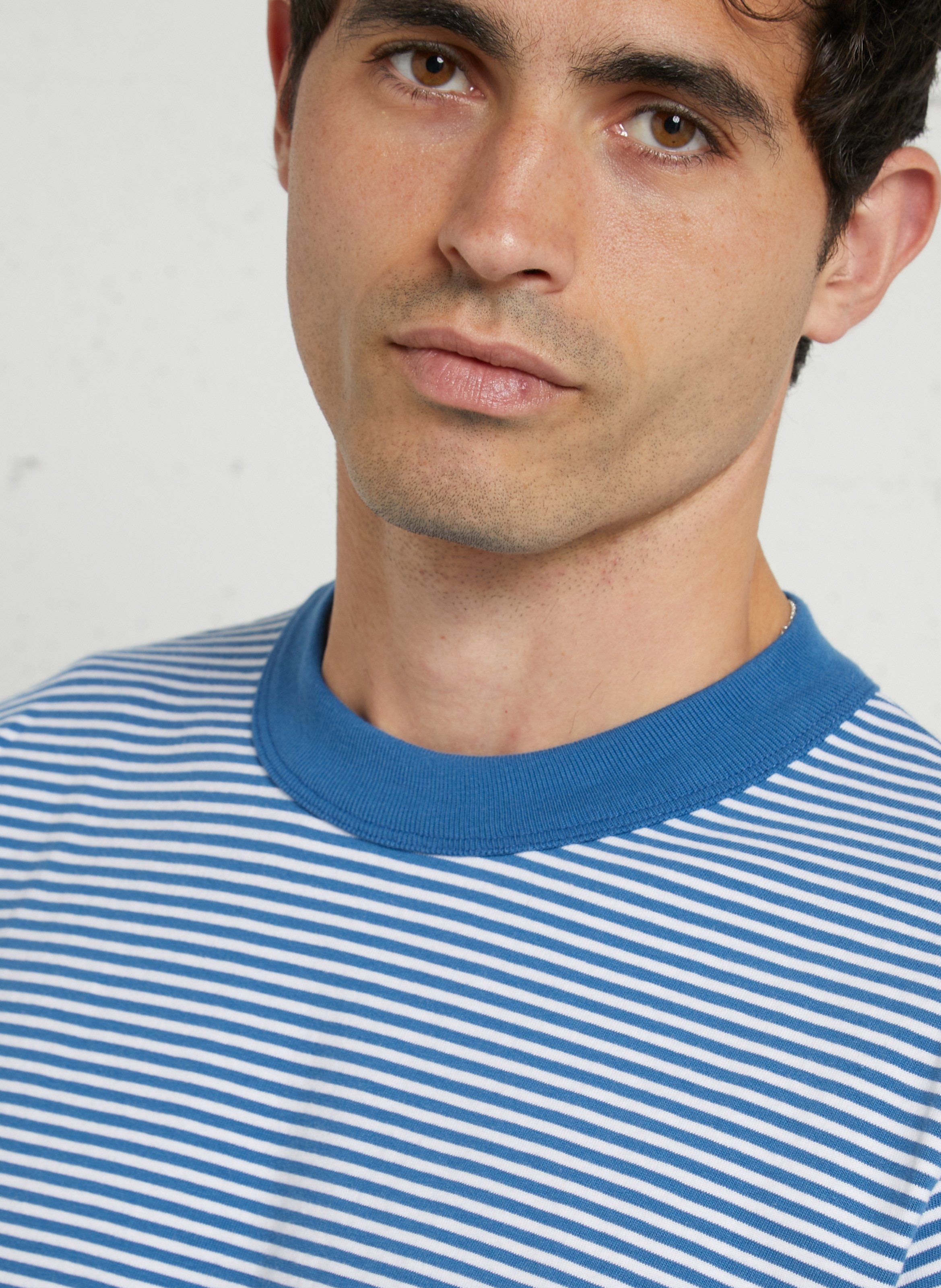 Tee-shirt droit col rond en coton rayé heritage ARMOR-LUX Bleu