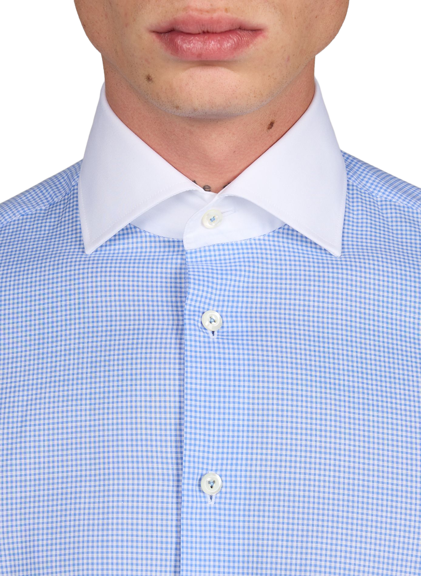 Check cotton Shirt VAN LAACK Blue