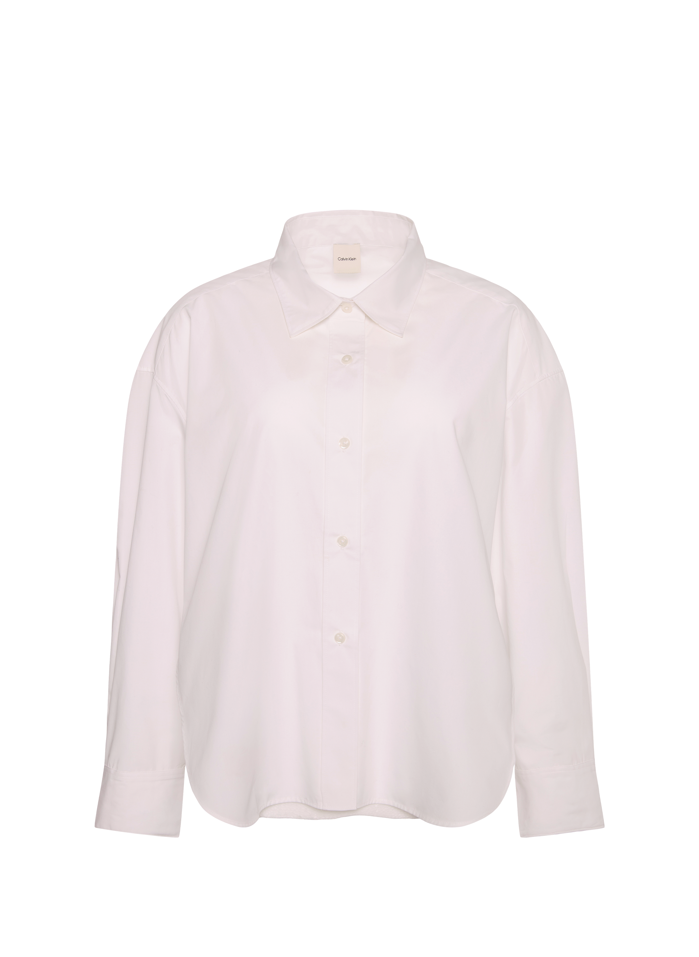 Chemise à coupe crop en coton CALVIN KLEIN Blanc