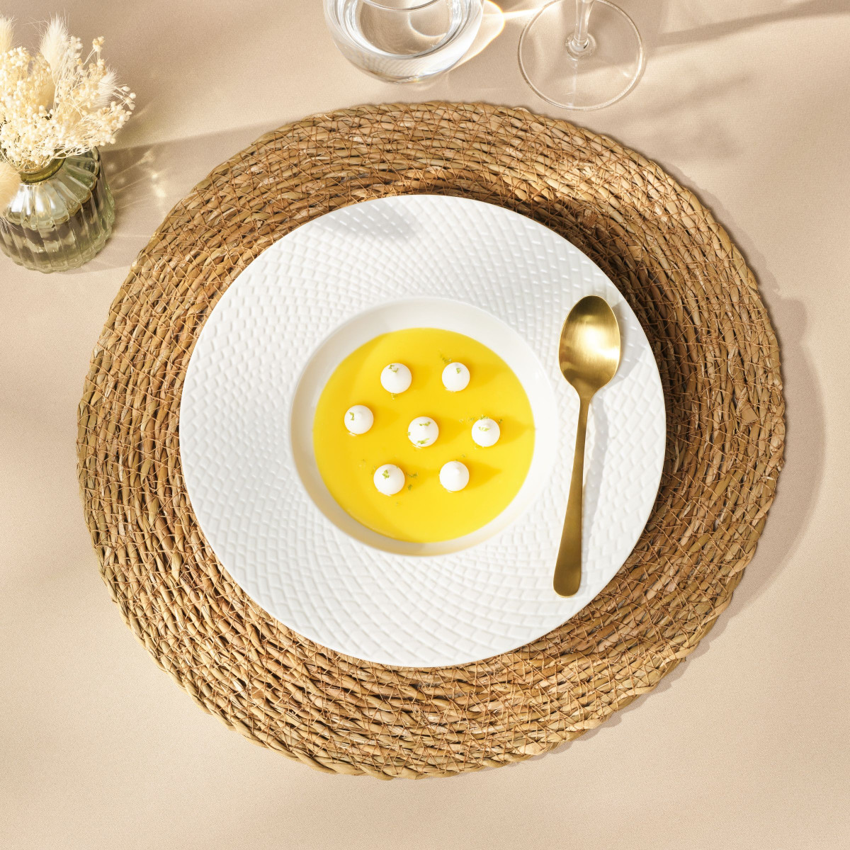 Sherane - assiette creuse 20 cm (lot de 6) MEDARD DE NOBLAT Blanc