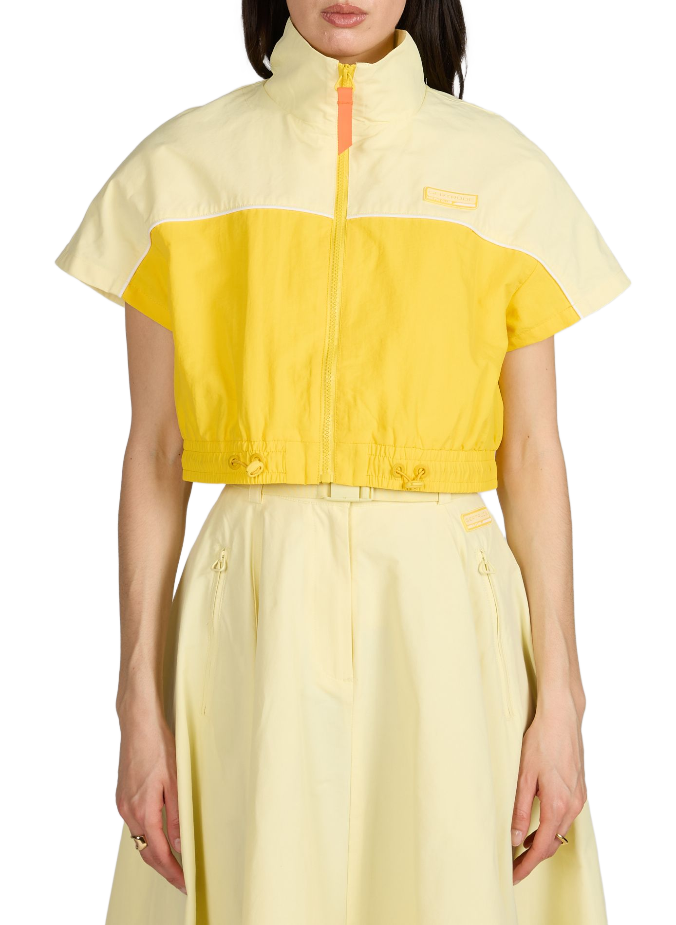 Short-sleeve Juno zip top GERTRUDE ET GASTON Yellow