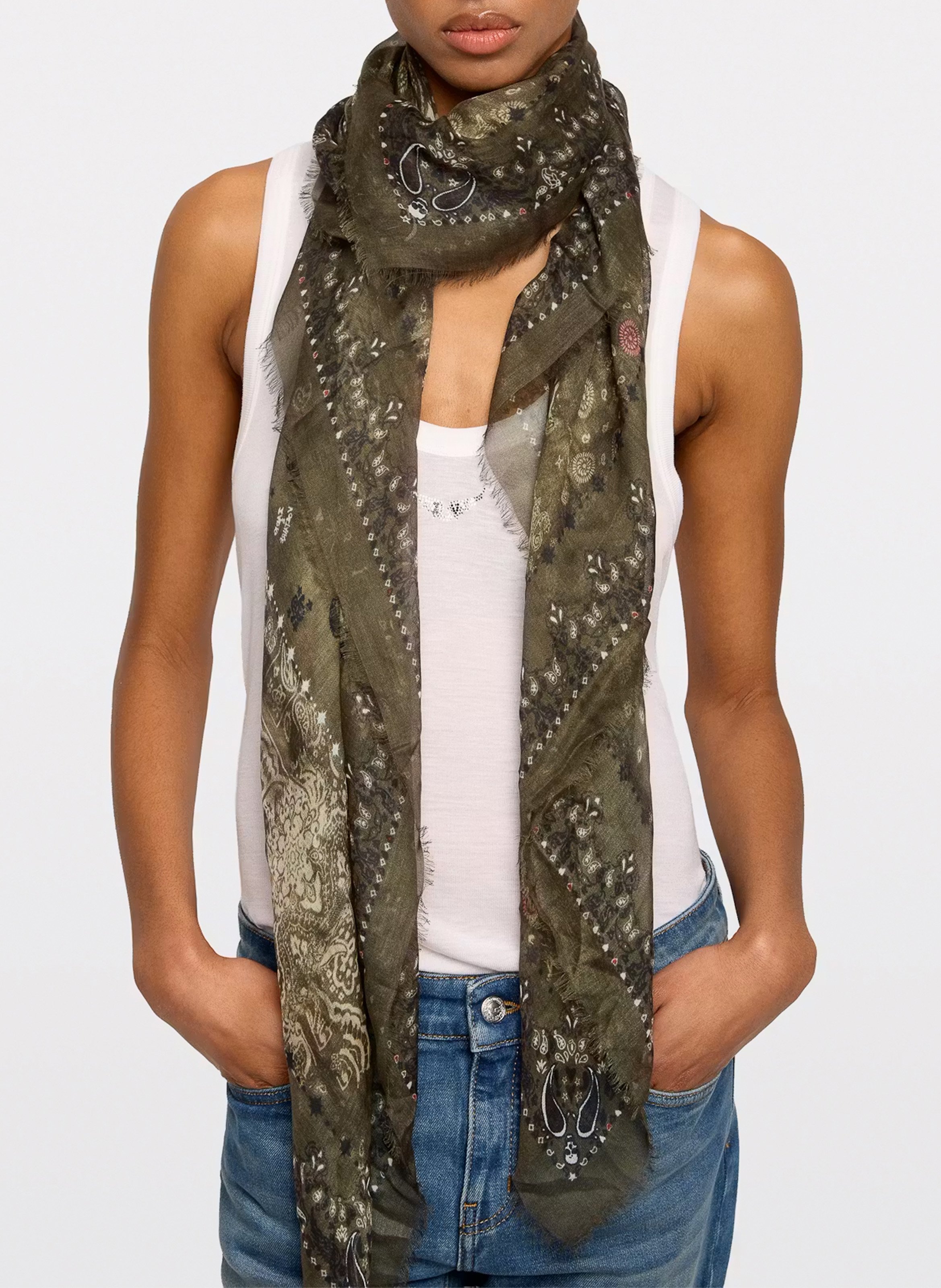 Kerry bandana print scarf ZADIG&VOLTAIRE Green