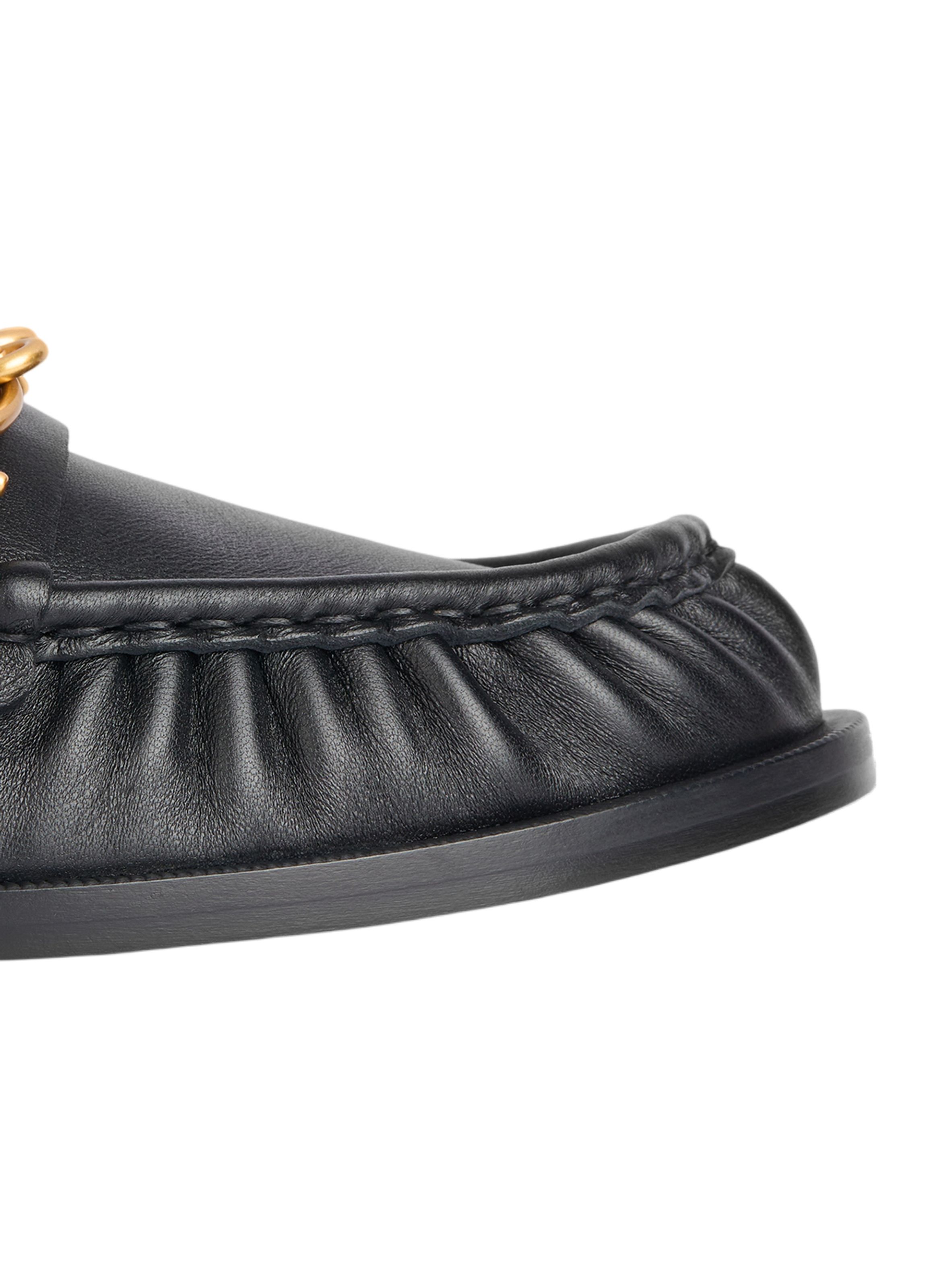 Mocassins sync en cuir lisse BALMAIN Noir