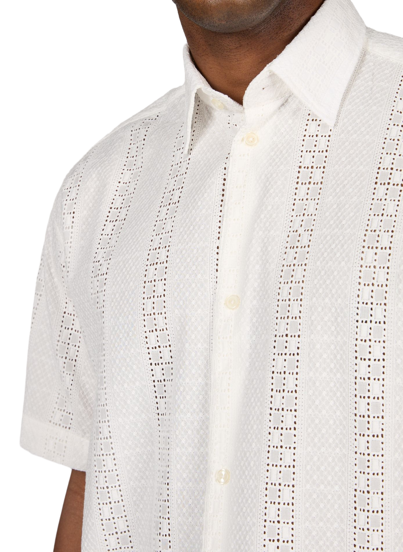 Chemise Hint à manches courtes en coton SAISON 1865 Beige