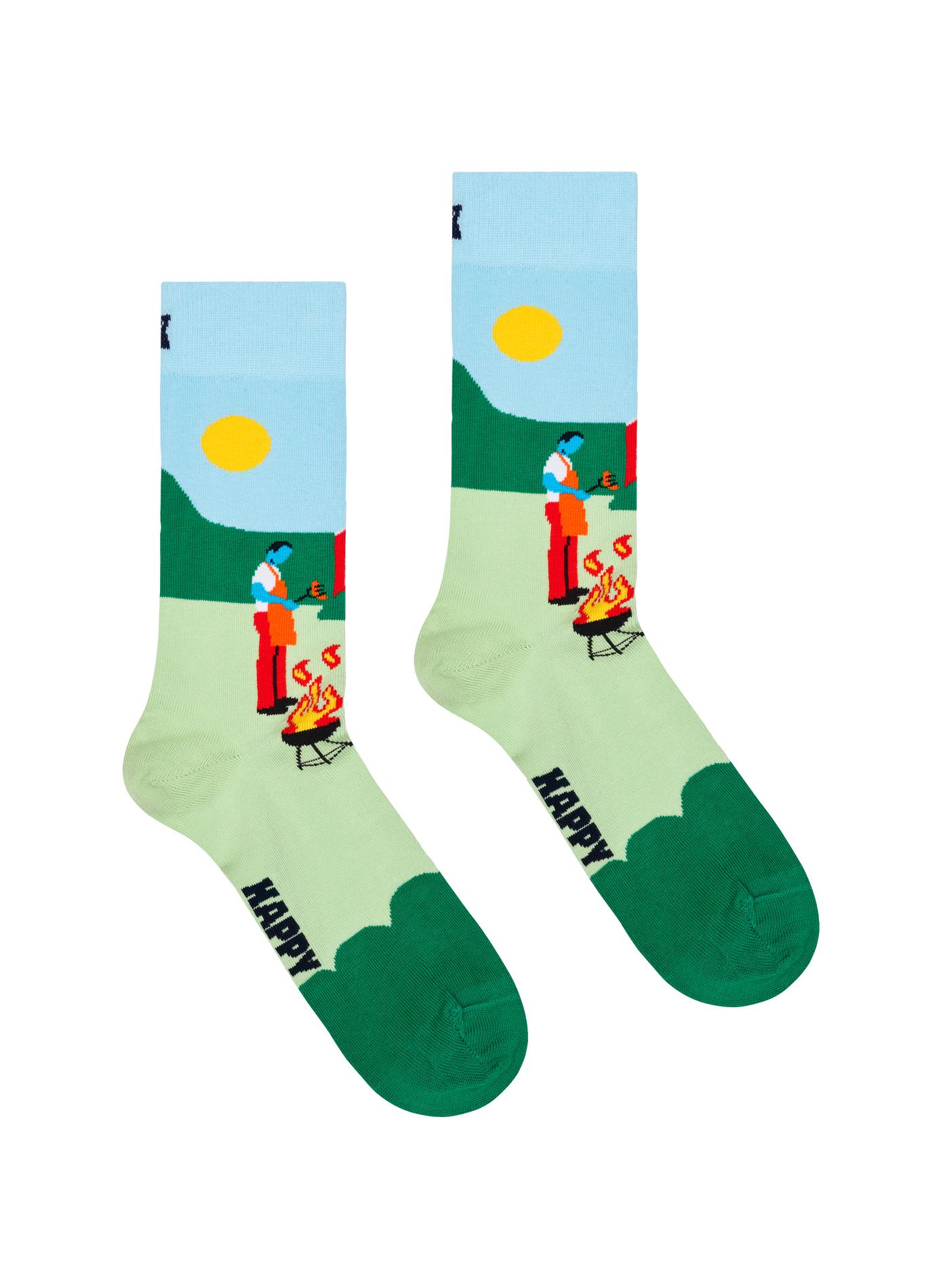 Calcetines con estampado de barbacoa en mezcla de algodón HAPPY SOCKS Multicolor