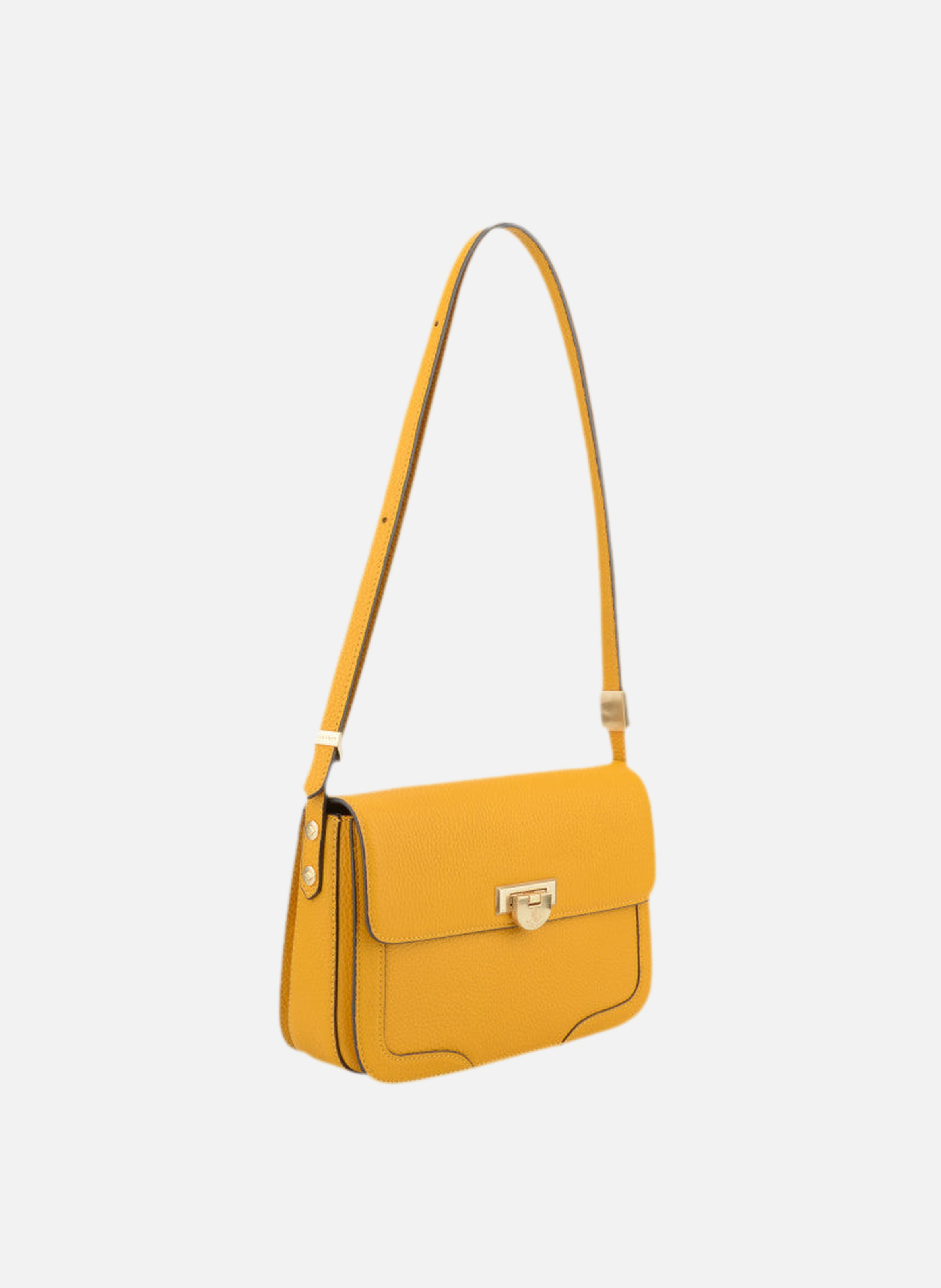Auteuil | sac porté travers gm en cuir de vachette POURCHET Jaune