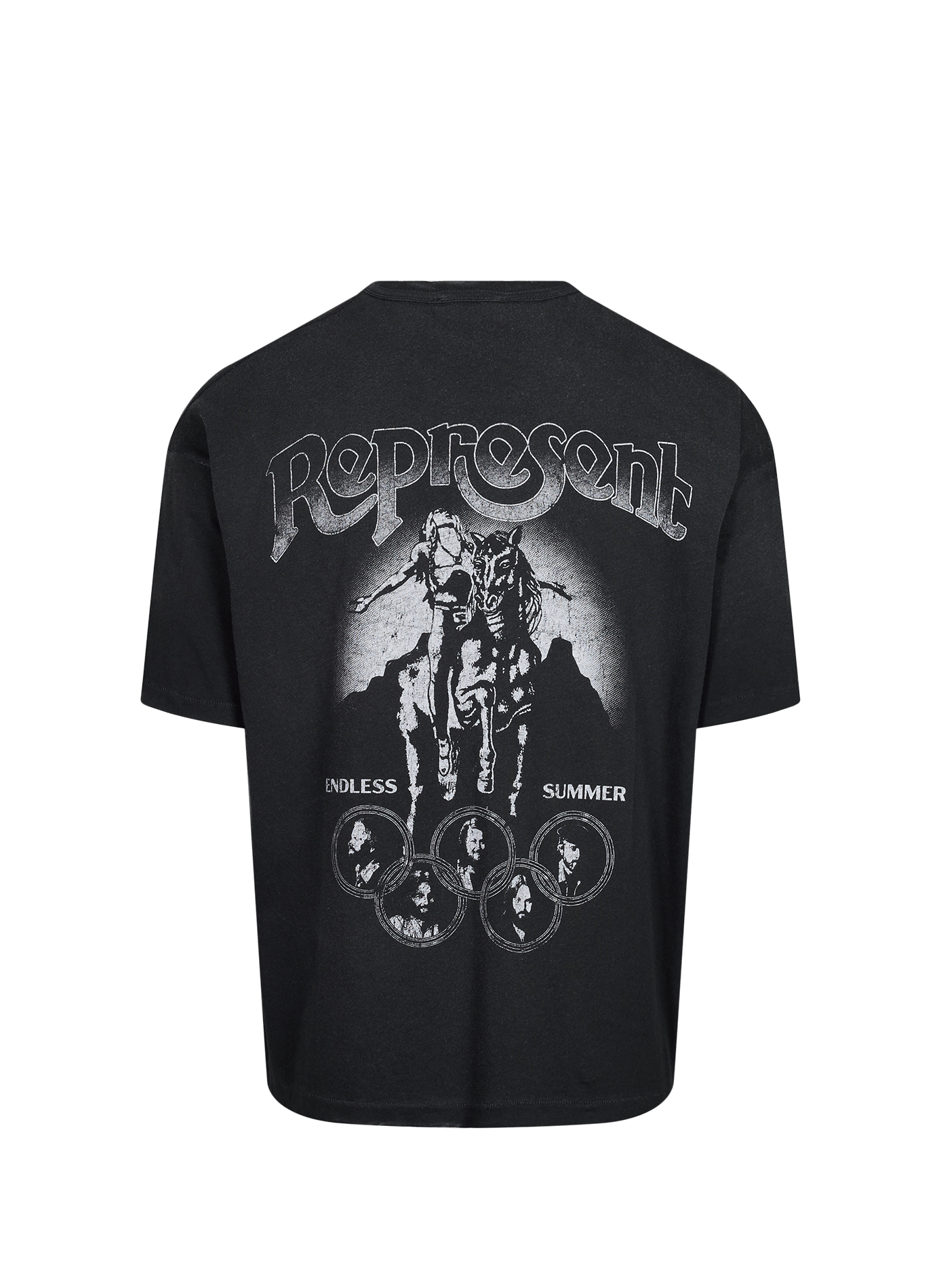 Printed straight t-shirt REPRESENT Black