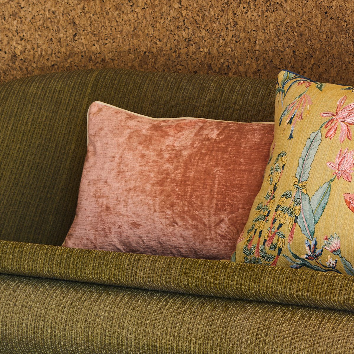 Housse de coussin en velours, orphéo YVES DELORME Marron