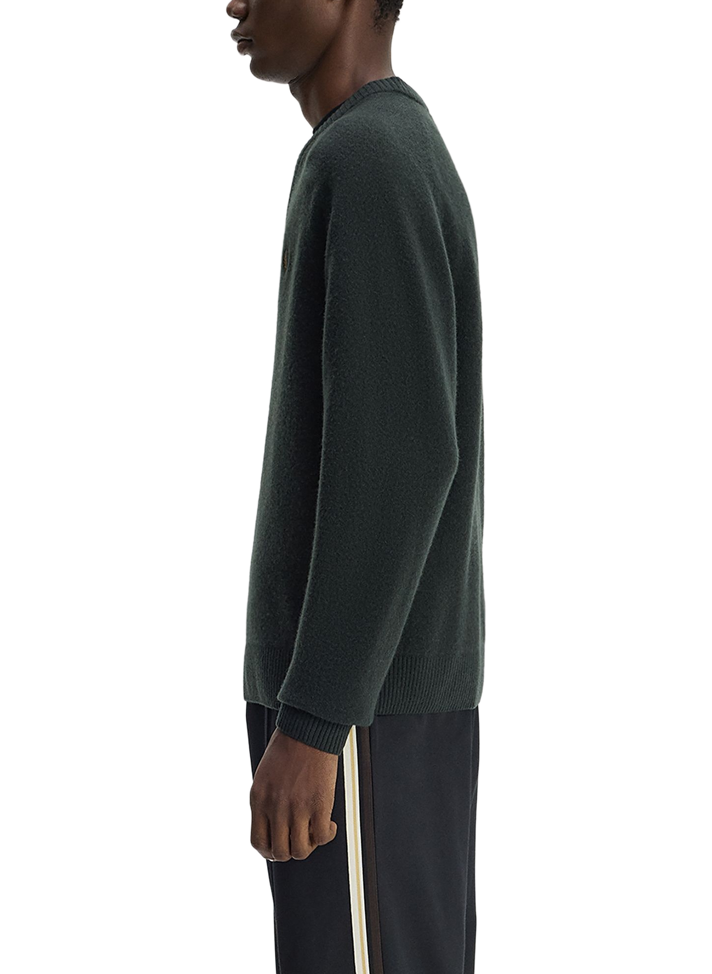 Gerader Baumwollpullover mit V-Ausschnitt FRED PERRY Grun