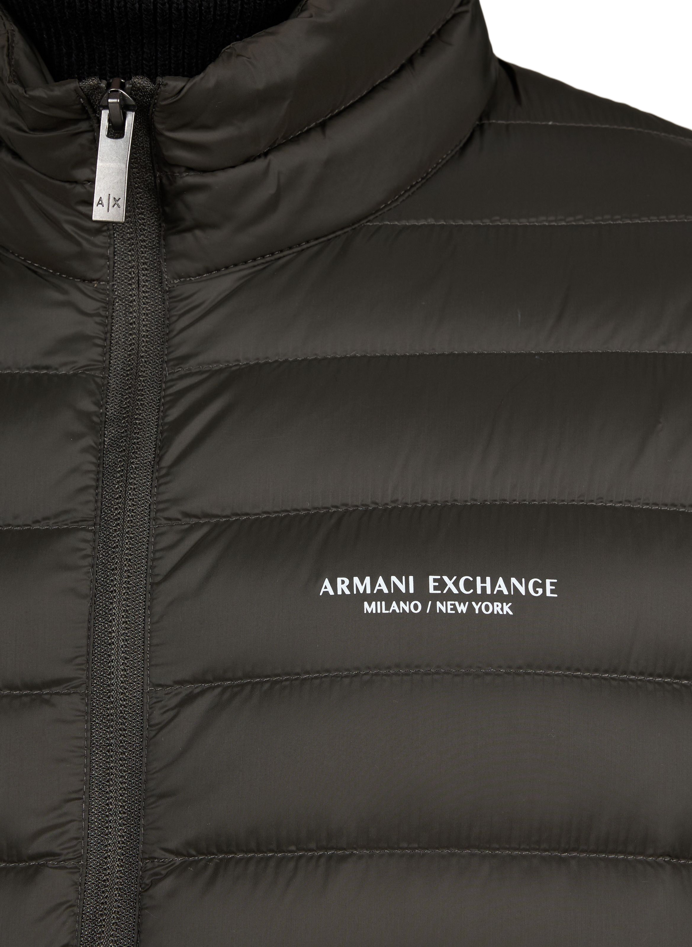Quilted straight down jacket ARMANI EXCHANGE Khaki