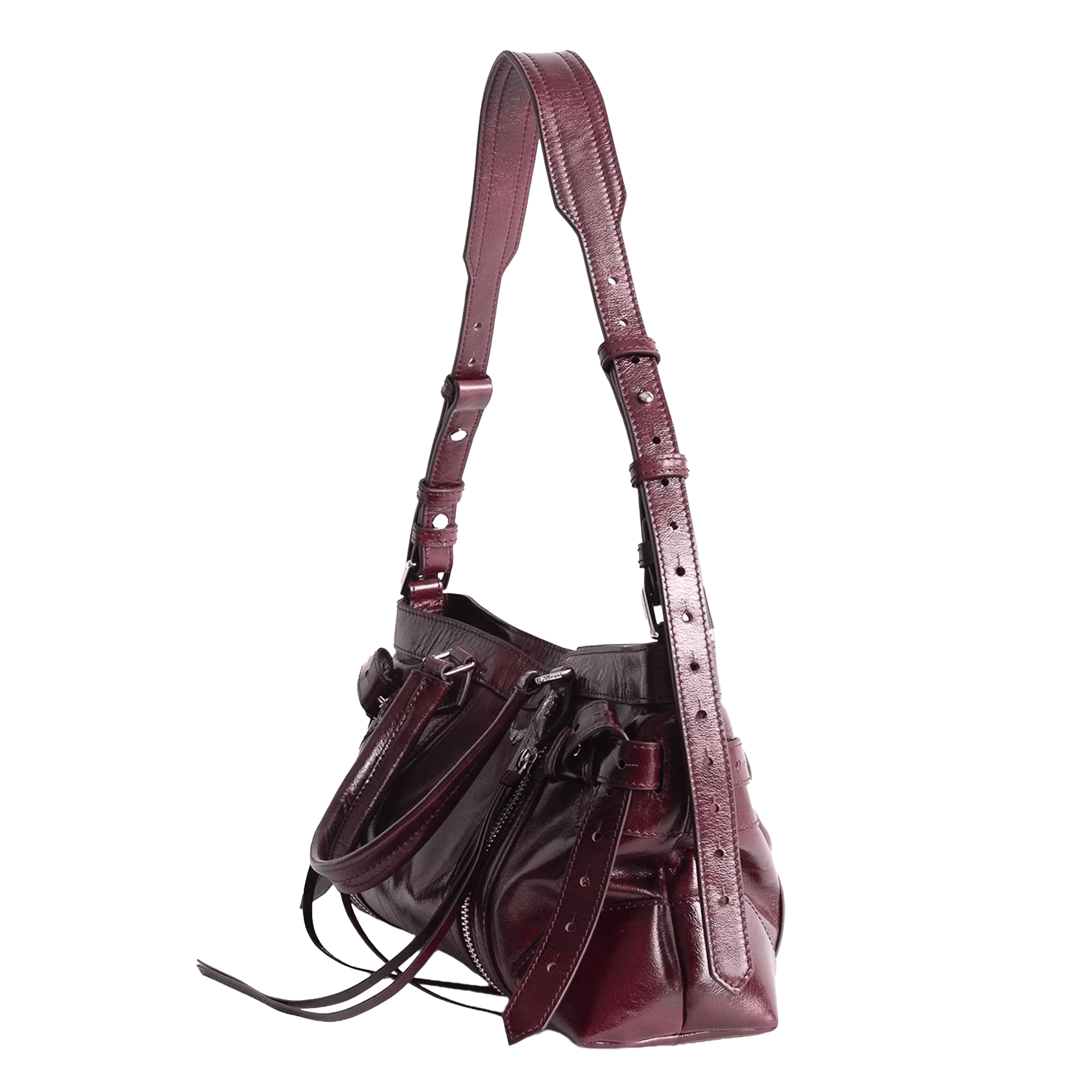 Schoudertas van leer madison ZADIG&VOLTAIRE Paars