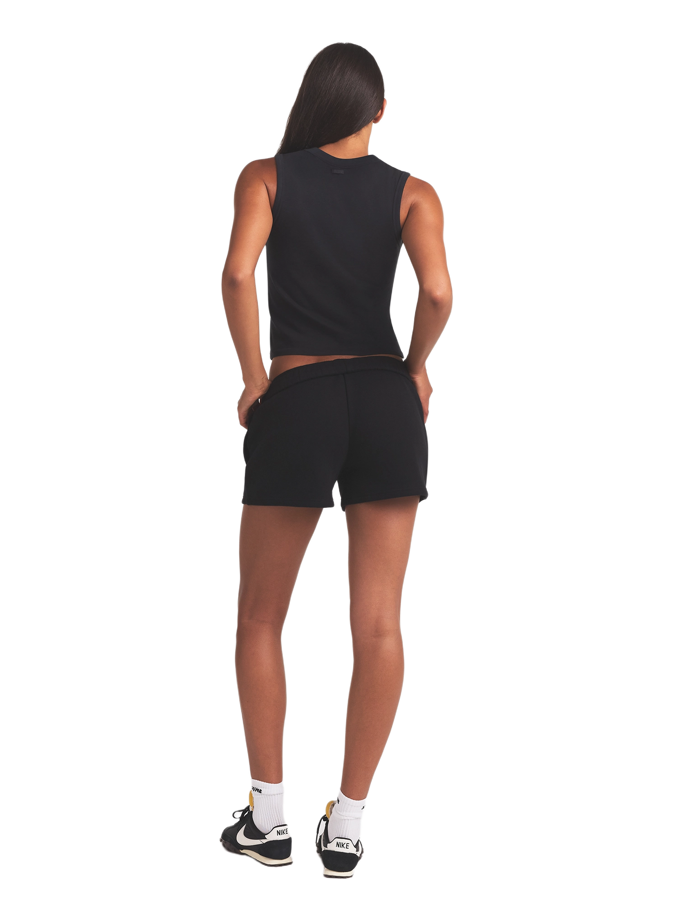 Short court en coton mélangé | Noir SKIMS Femme