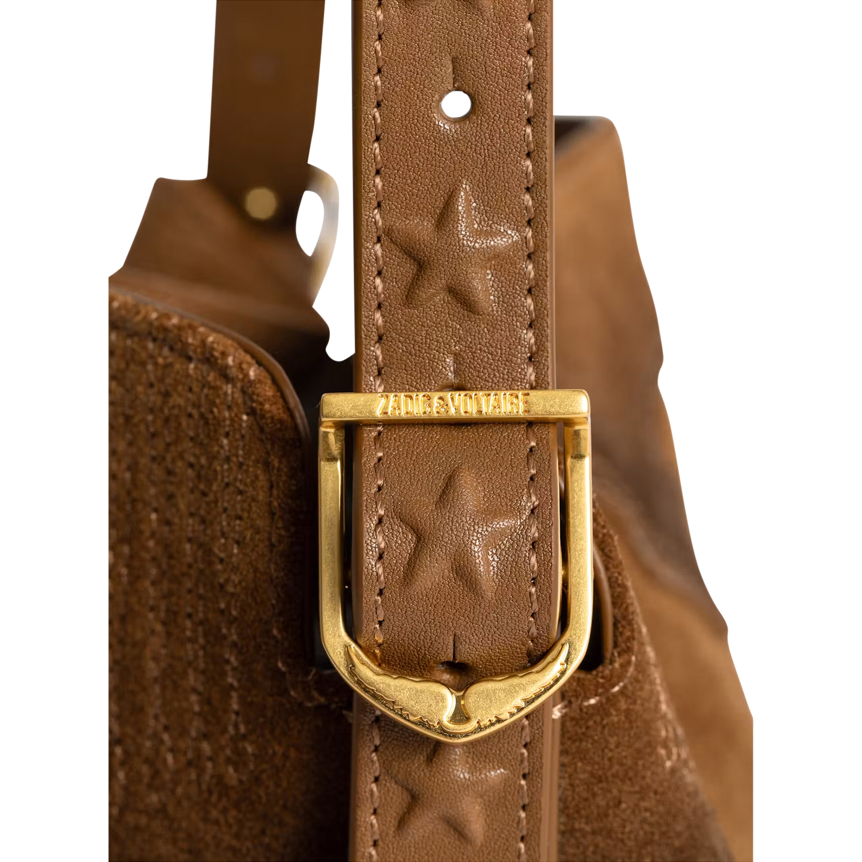 Schoudertas van leer Baby Jane ZADIG&VOLTAIRE Bruin