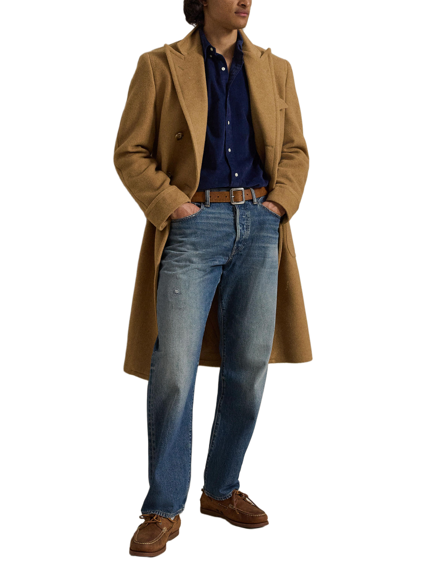 Rechte corduroy hemd van katoen POLO RALPH LAUREN Blauw