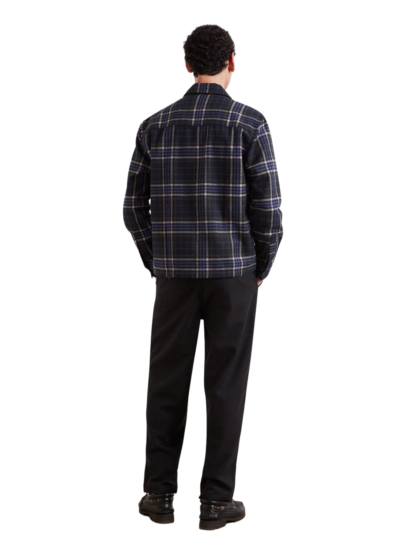 Veste droite manches longues à carreaux  FARAH Blau