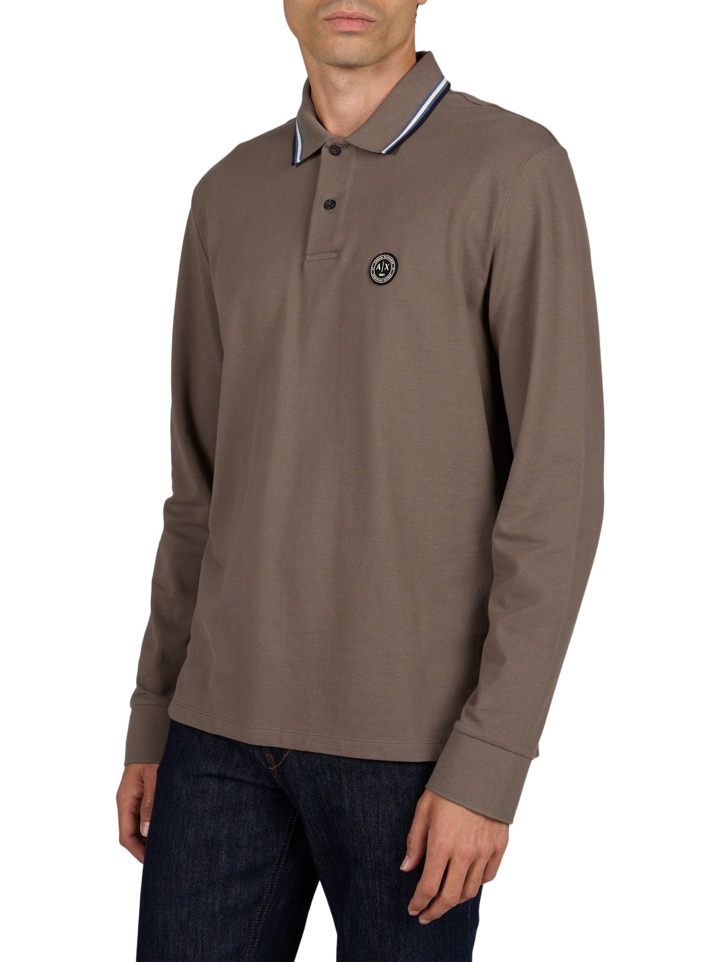 Straight cotton polo shirt ARMANI EXCHANGE Beige