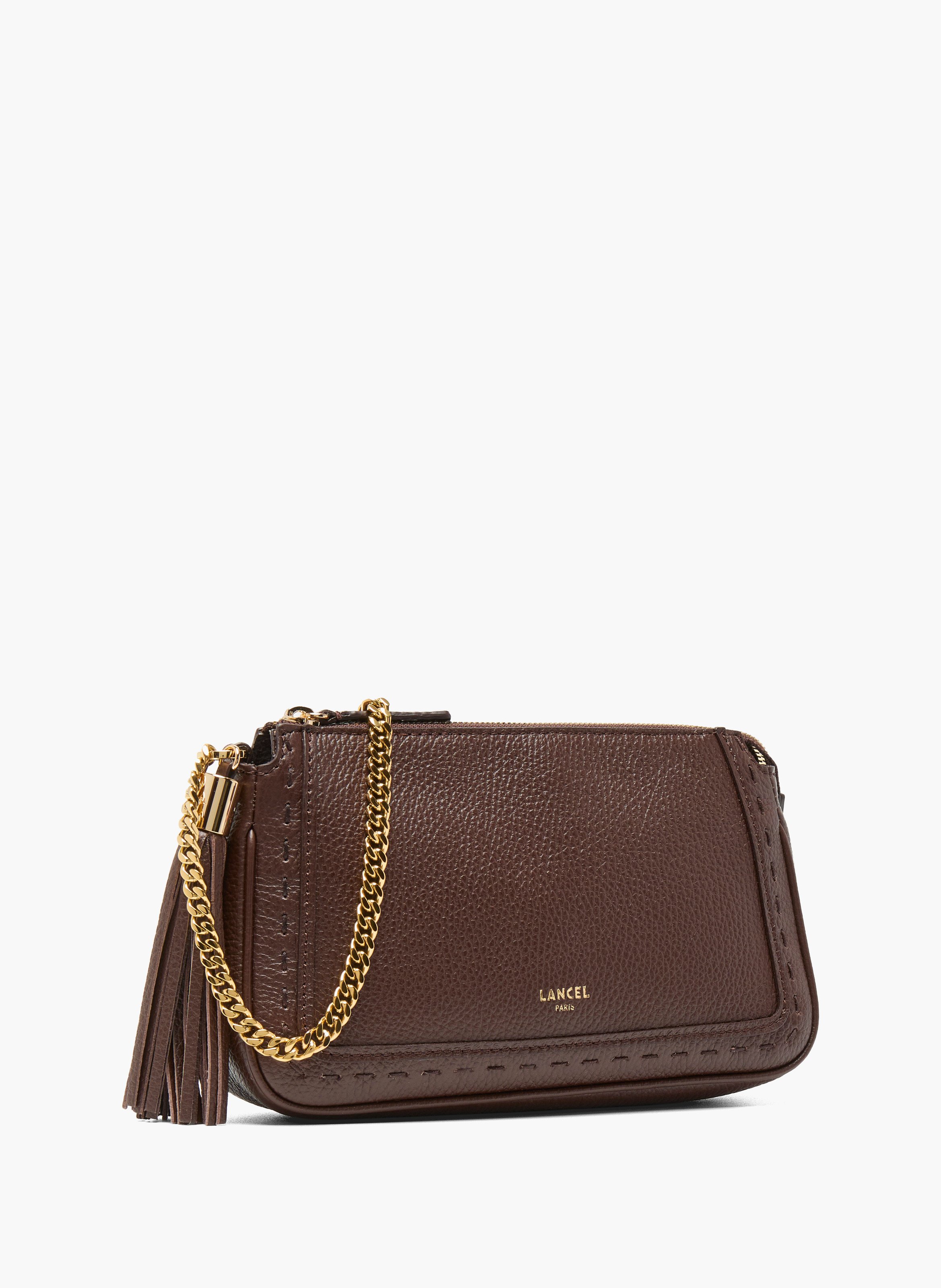 Pochette chaine premier flirt de lancel en cuir LANCEL Marron
