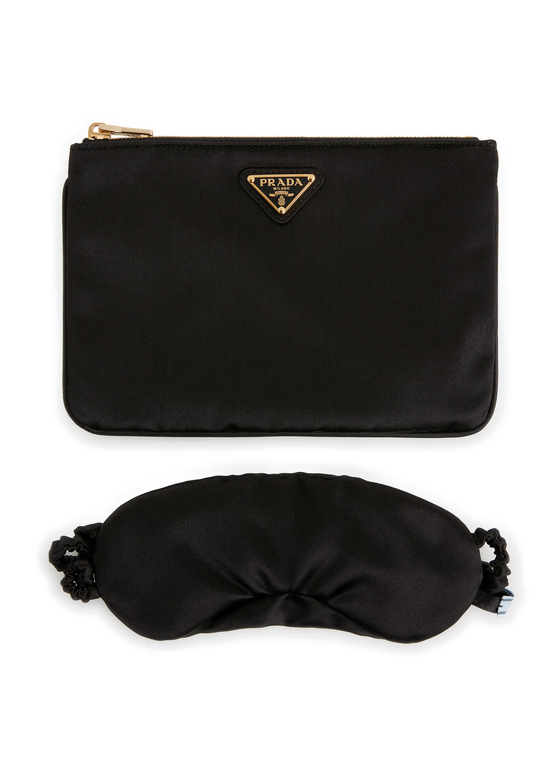 Silk-blend eye mask PRADA Black