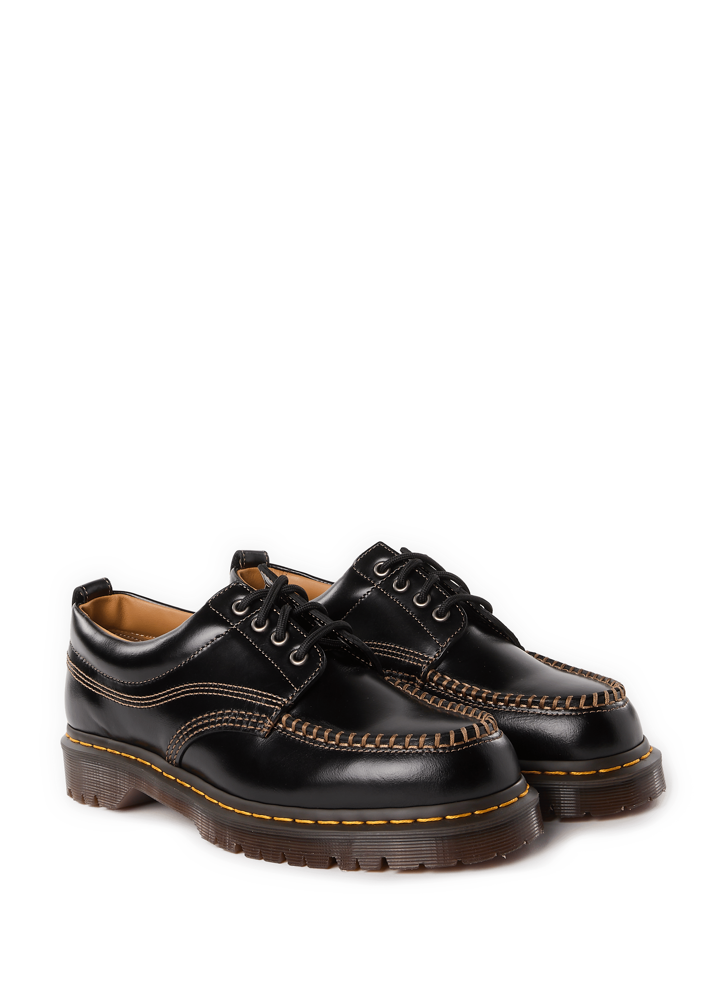 Calfskin leather lace-up loafers DR. MARTENS Black