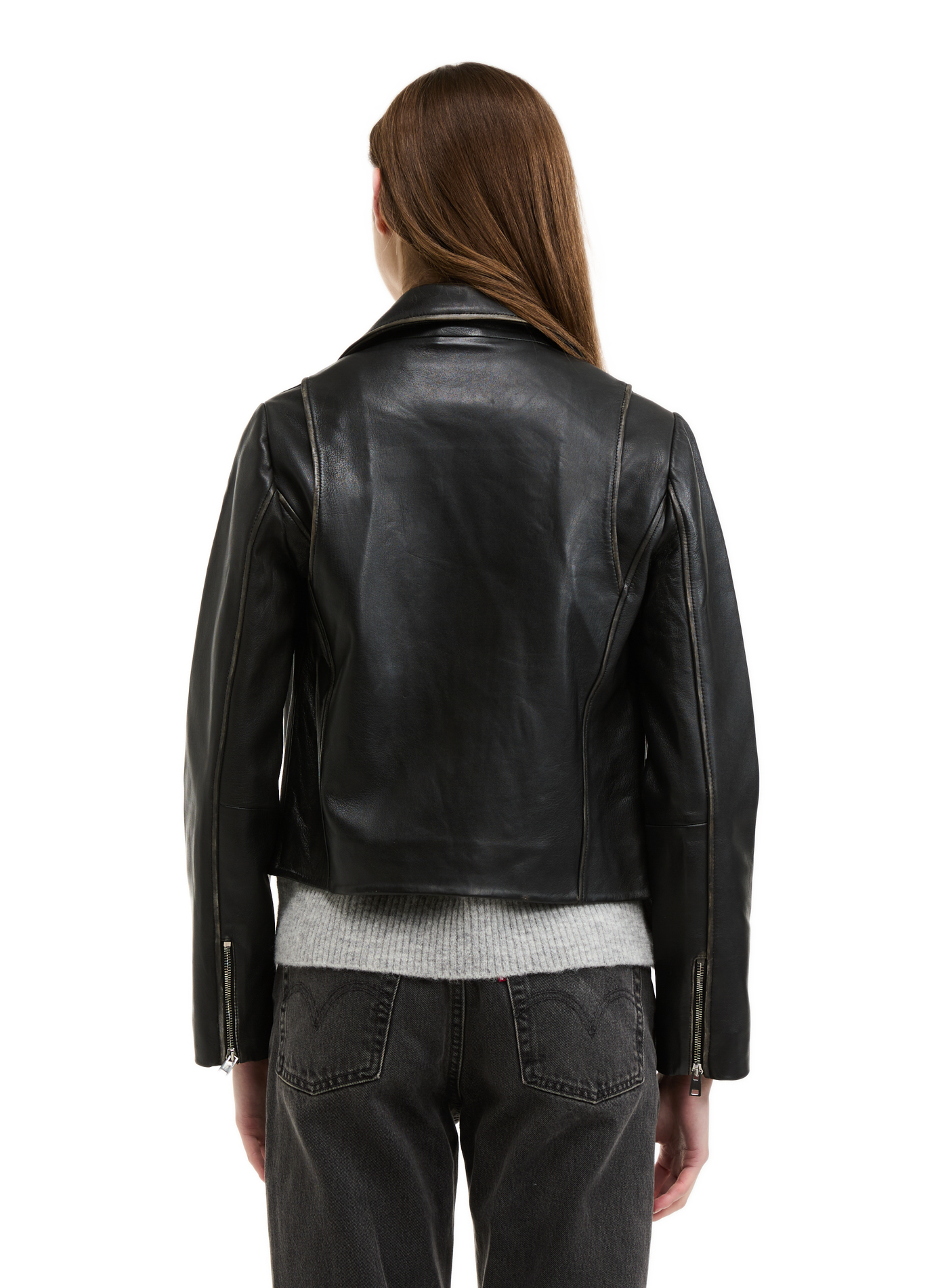 Veste en cuir motard VECTO SAISON 1865 Noir