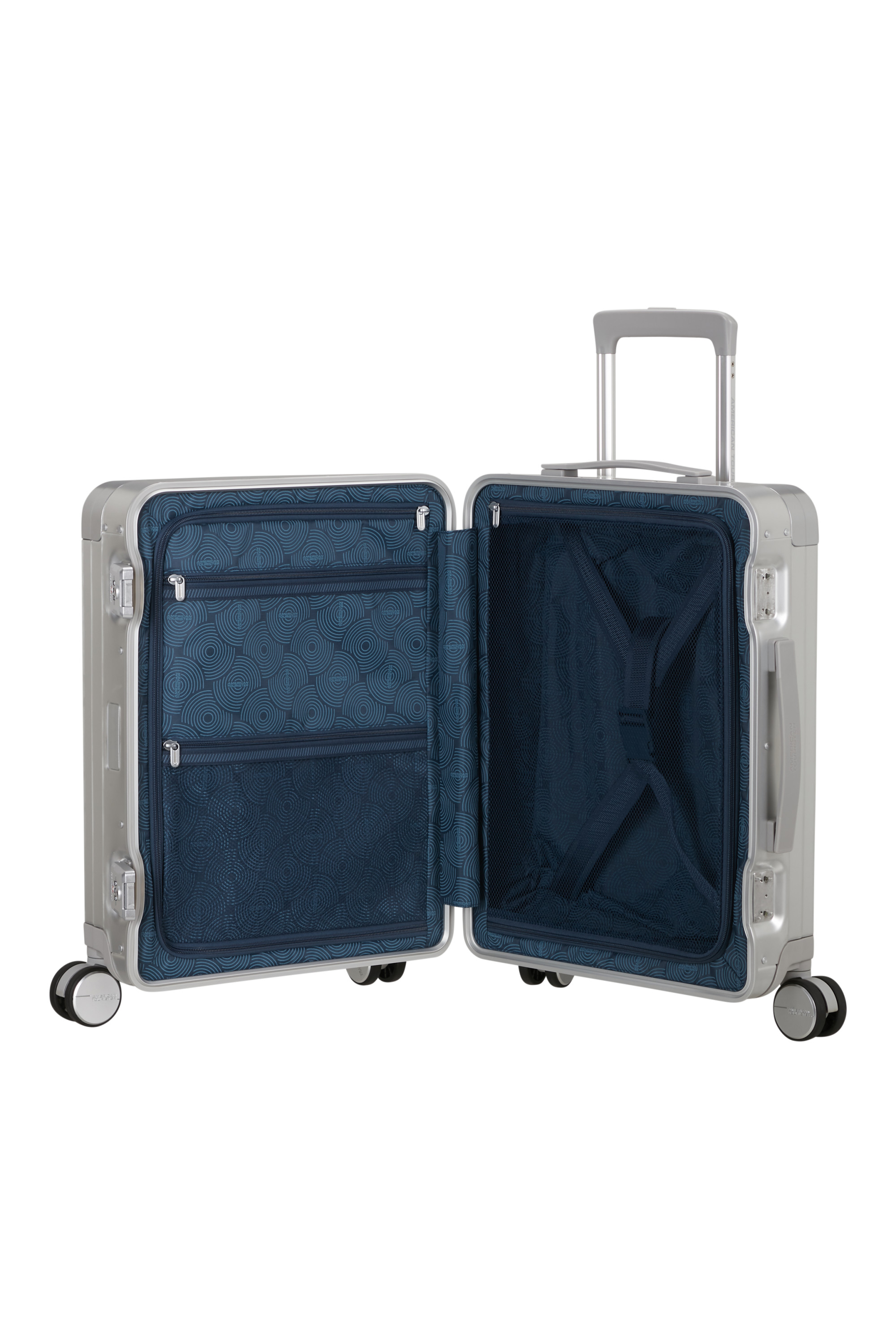 Soundbox alu valise 4 roues taille s AMERICAN TOURISTER Argent